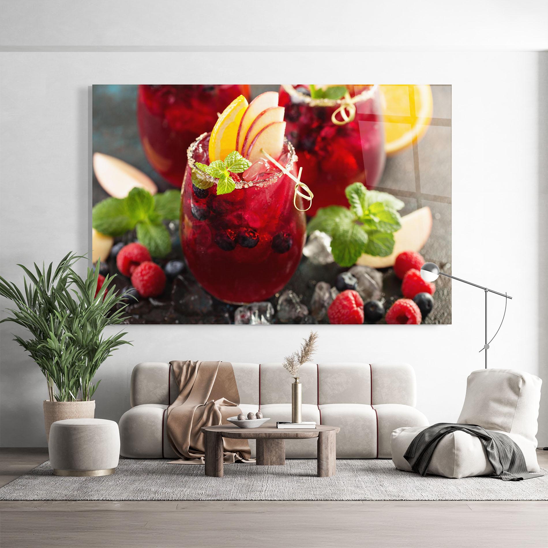 Glasbild Berry Drink mockup 9