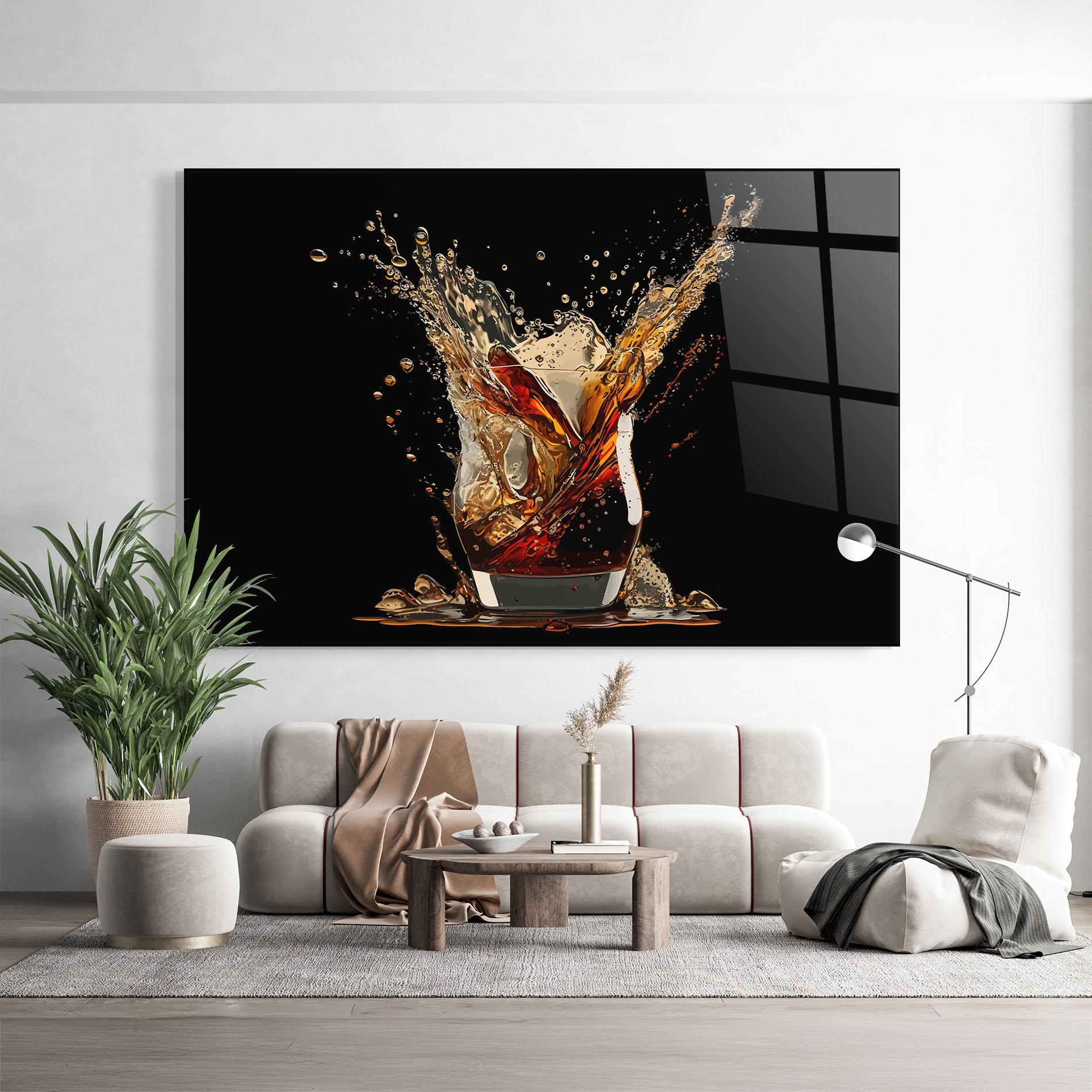 Glasbild Cola Splash mockup 9