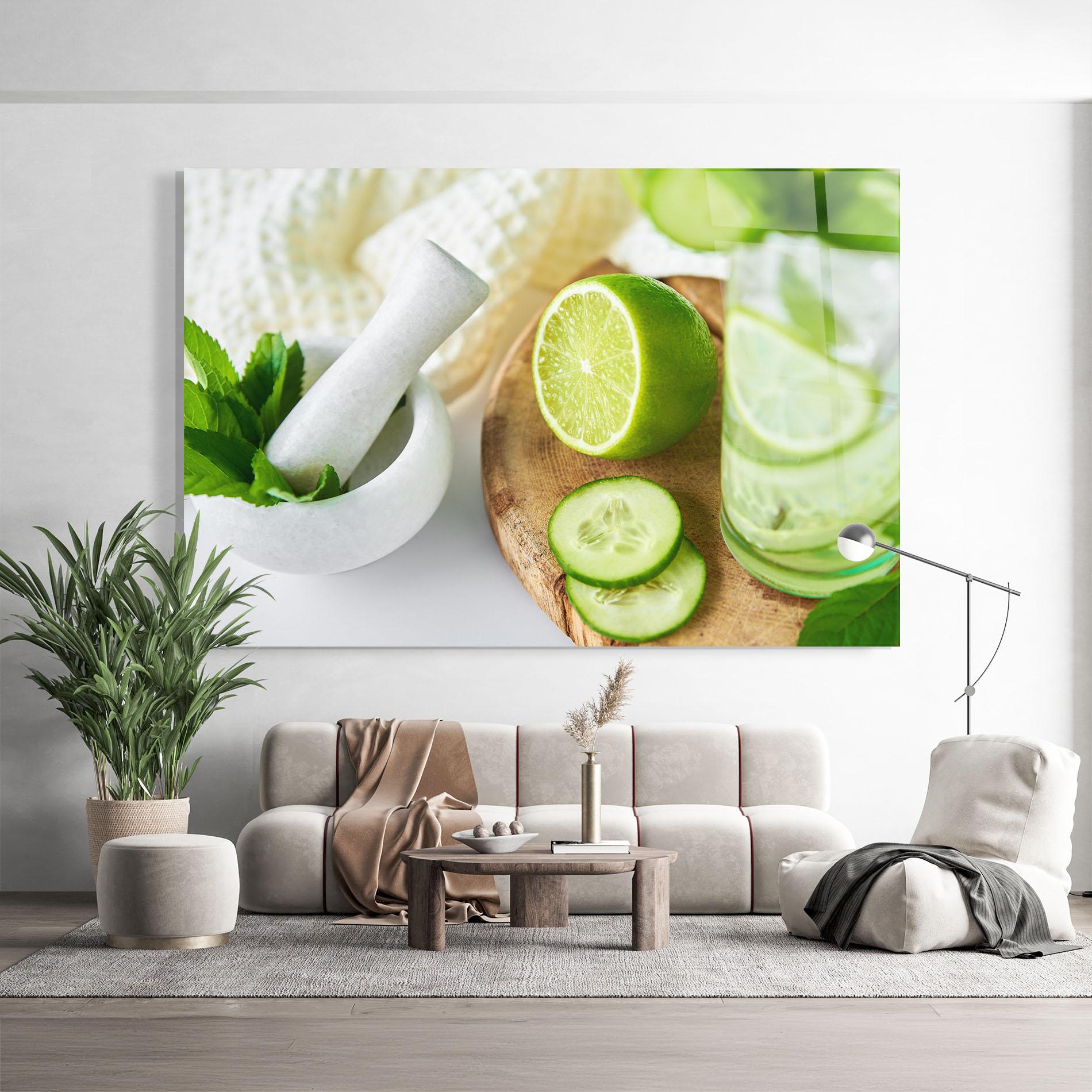 Glasbild Detox Drink Lemonade mockup 9