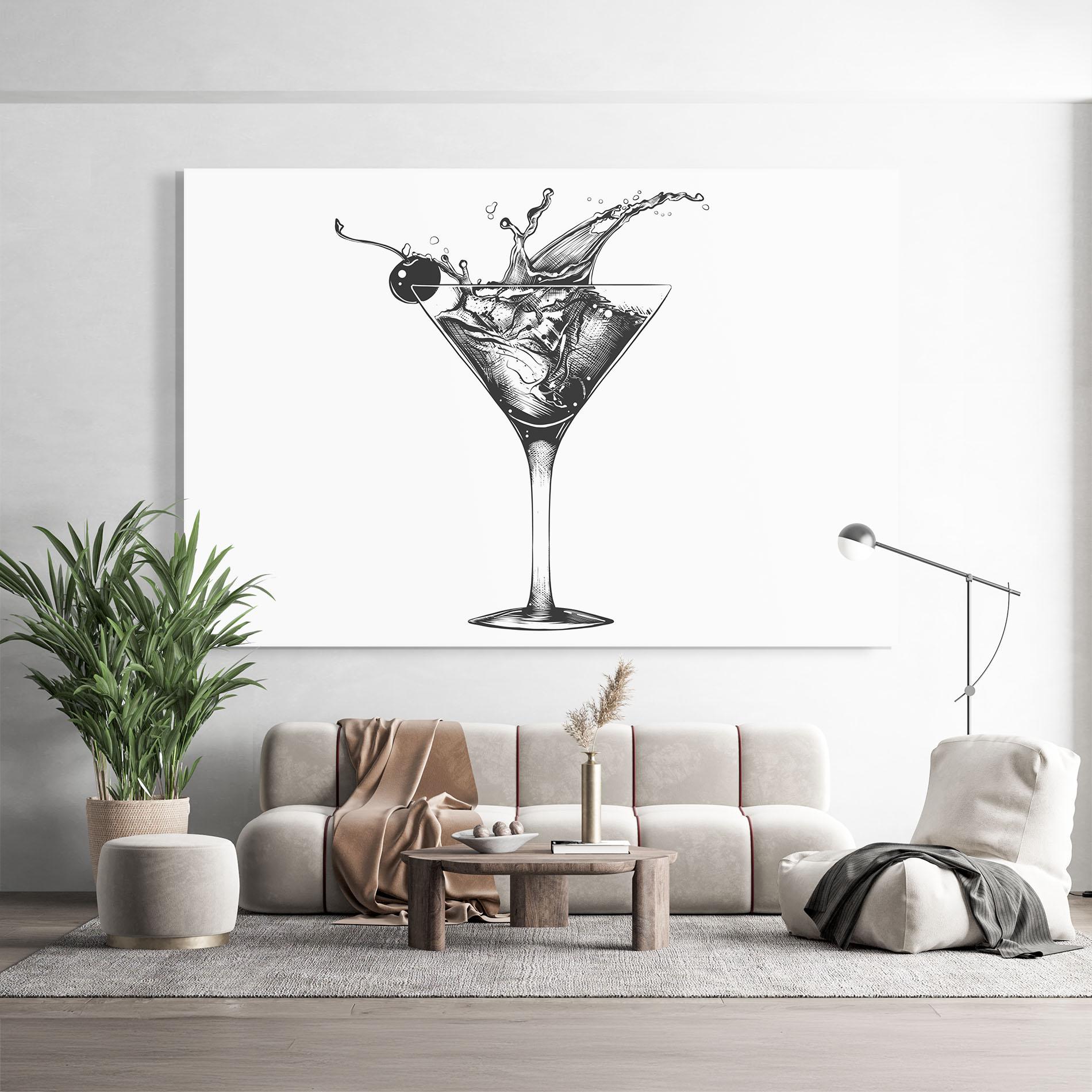 Glasbild Drink Splash mockup 9