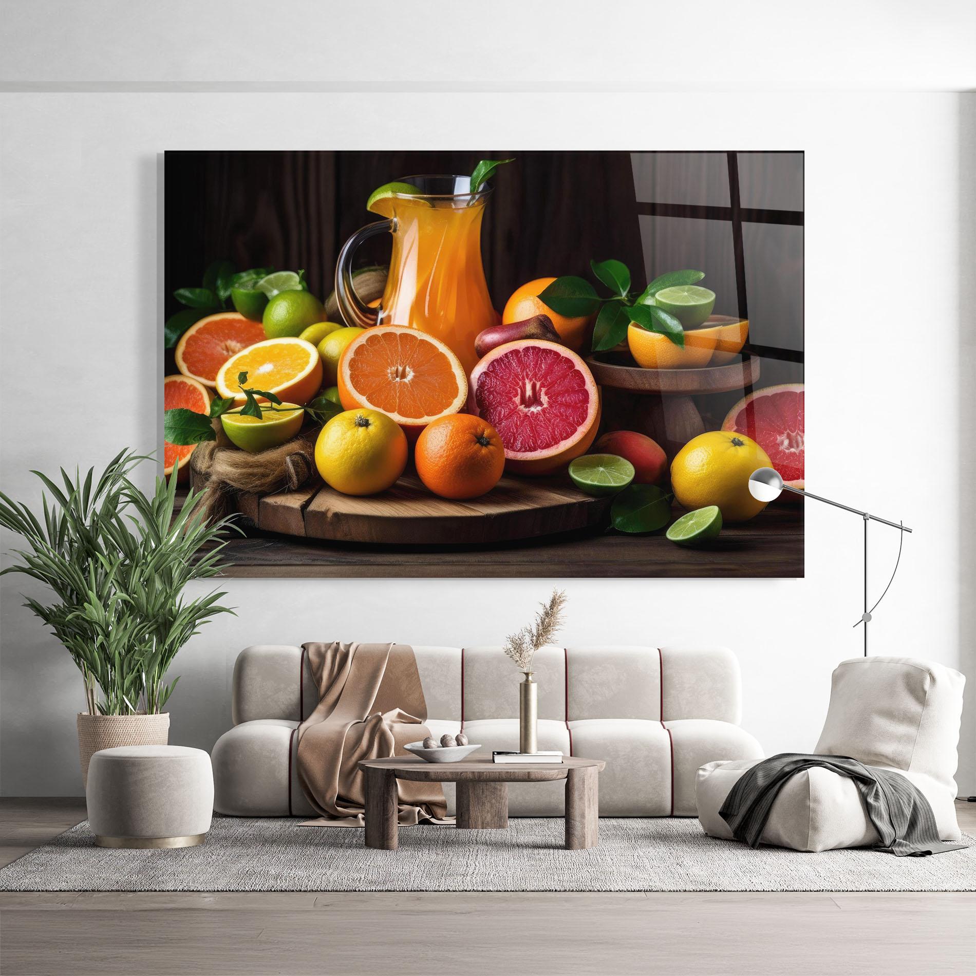 Glasbild Glass Of Orange Juice mockup 9