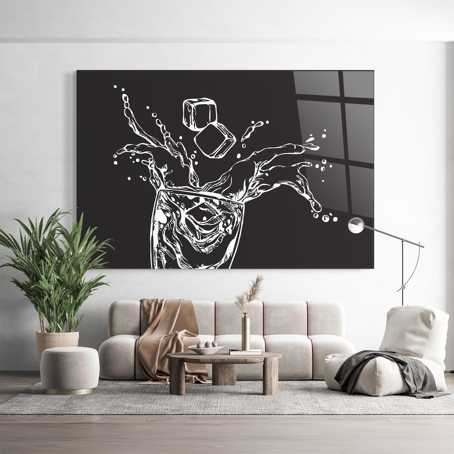 Glasbild Ice Splash Drink mockup 9