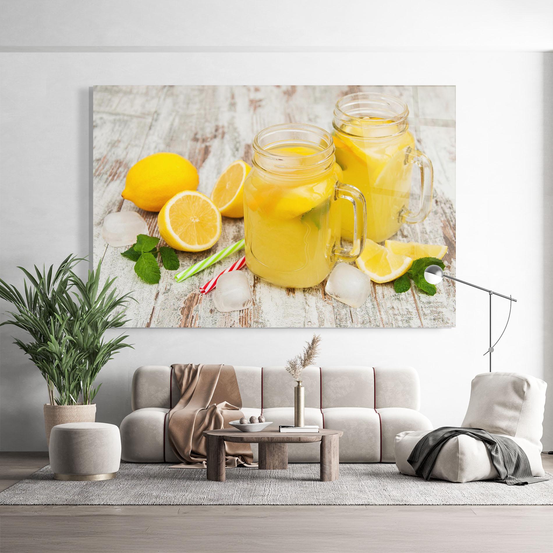 Glasbild Jars With Lemonade mockup 9
