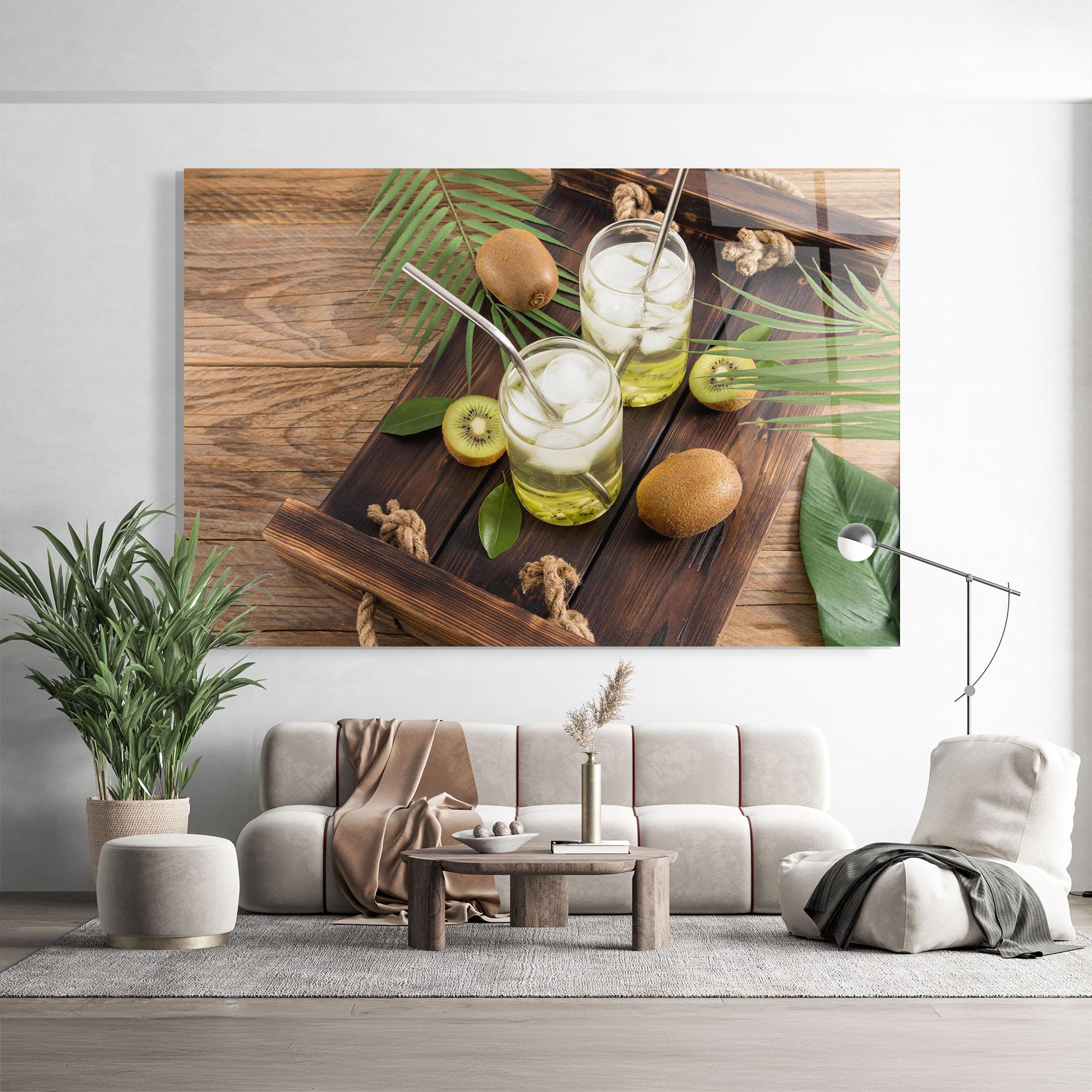 Glasbild Kiwi Drinks mockup 9