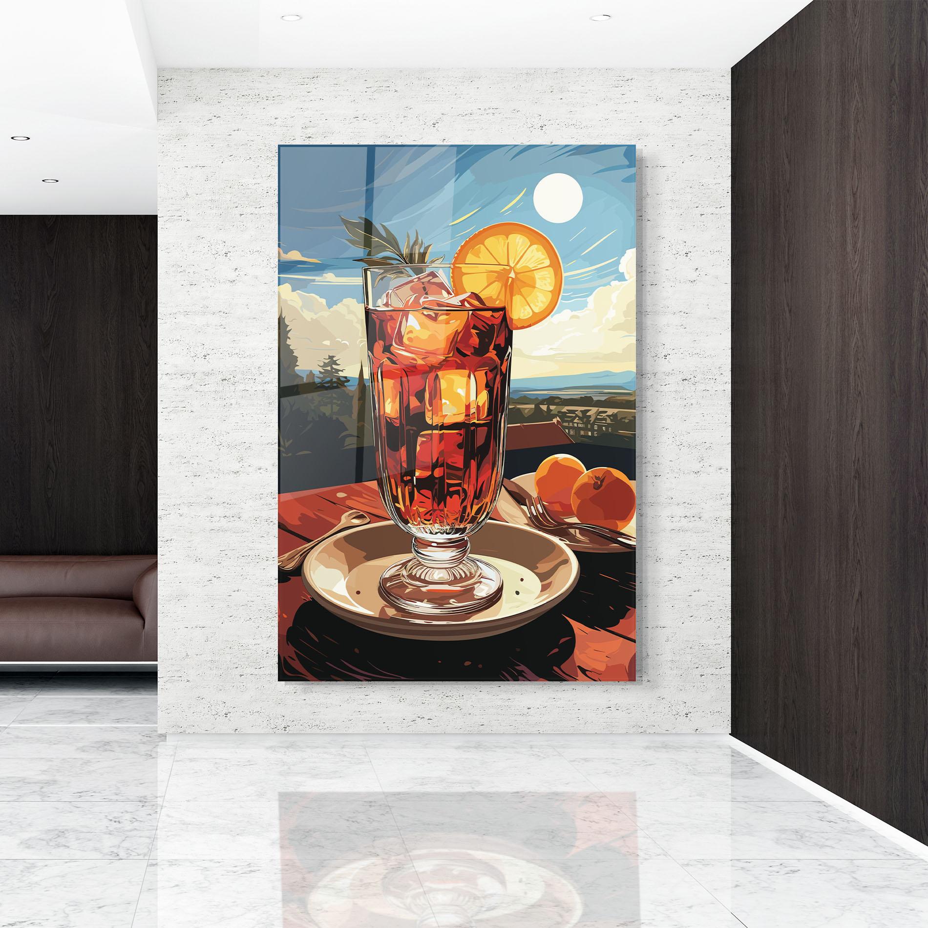 Glasbild Cocktail Orange mockup 9