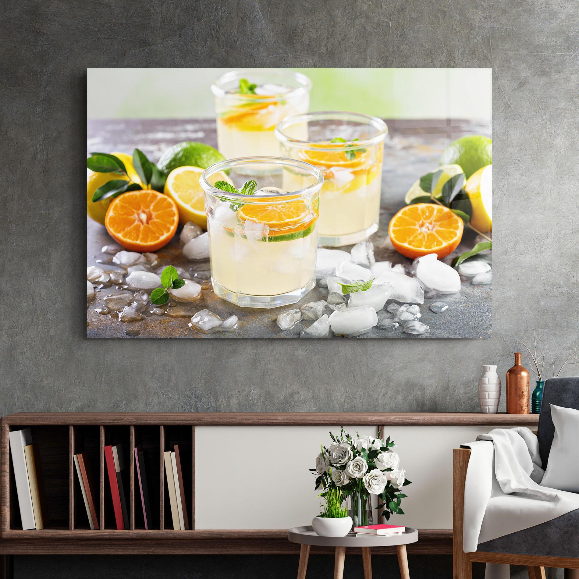 Glasbild Citrus Fruit Lemonade mockup 2