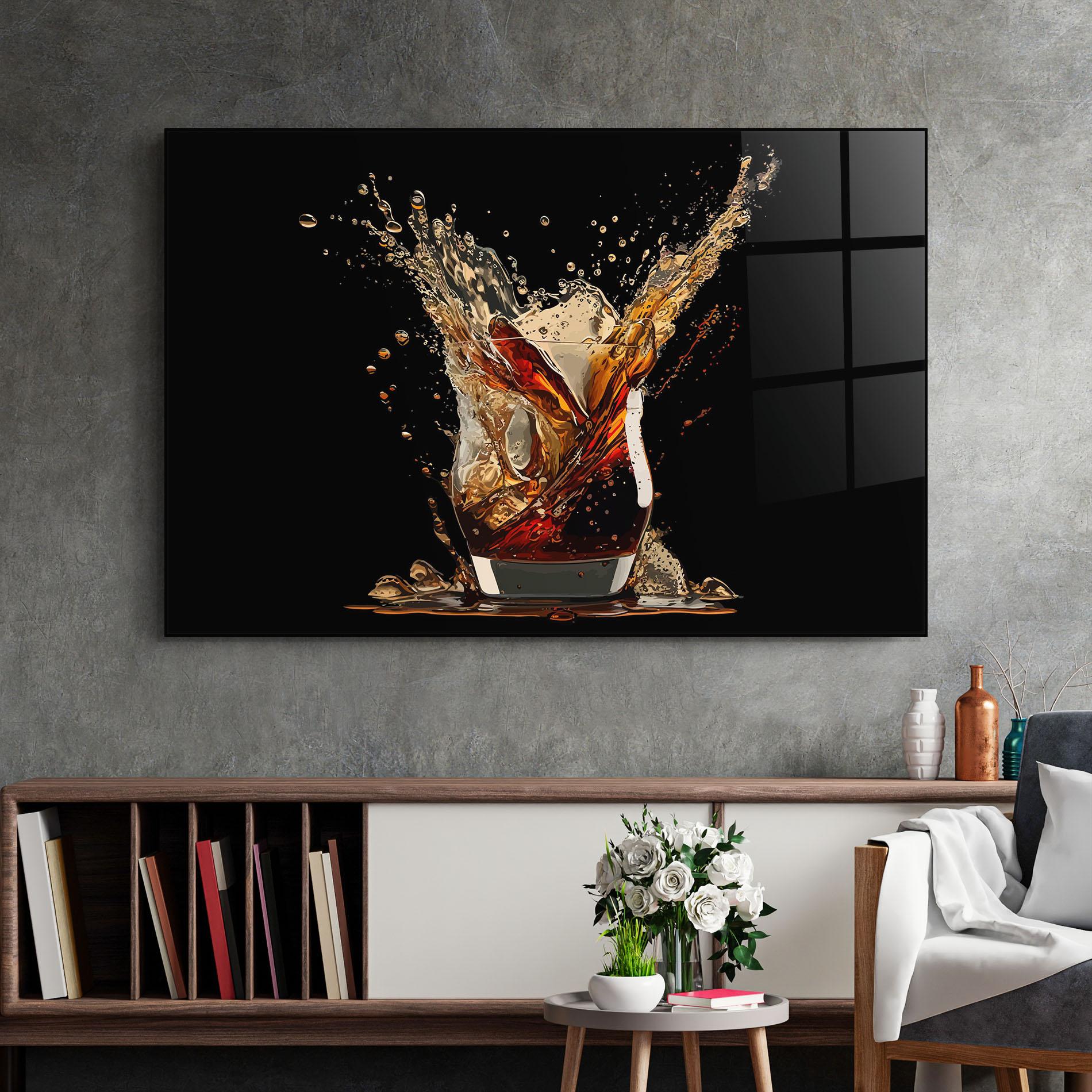 Glasbild Cola Splash mockup 2