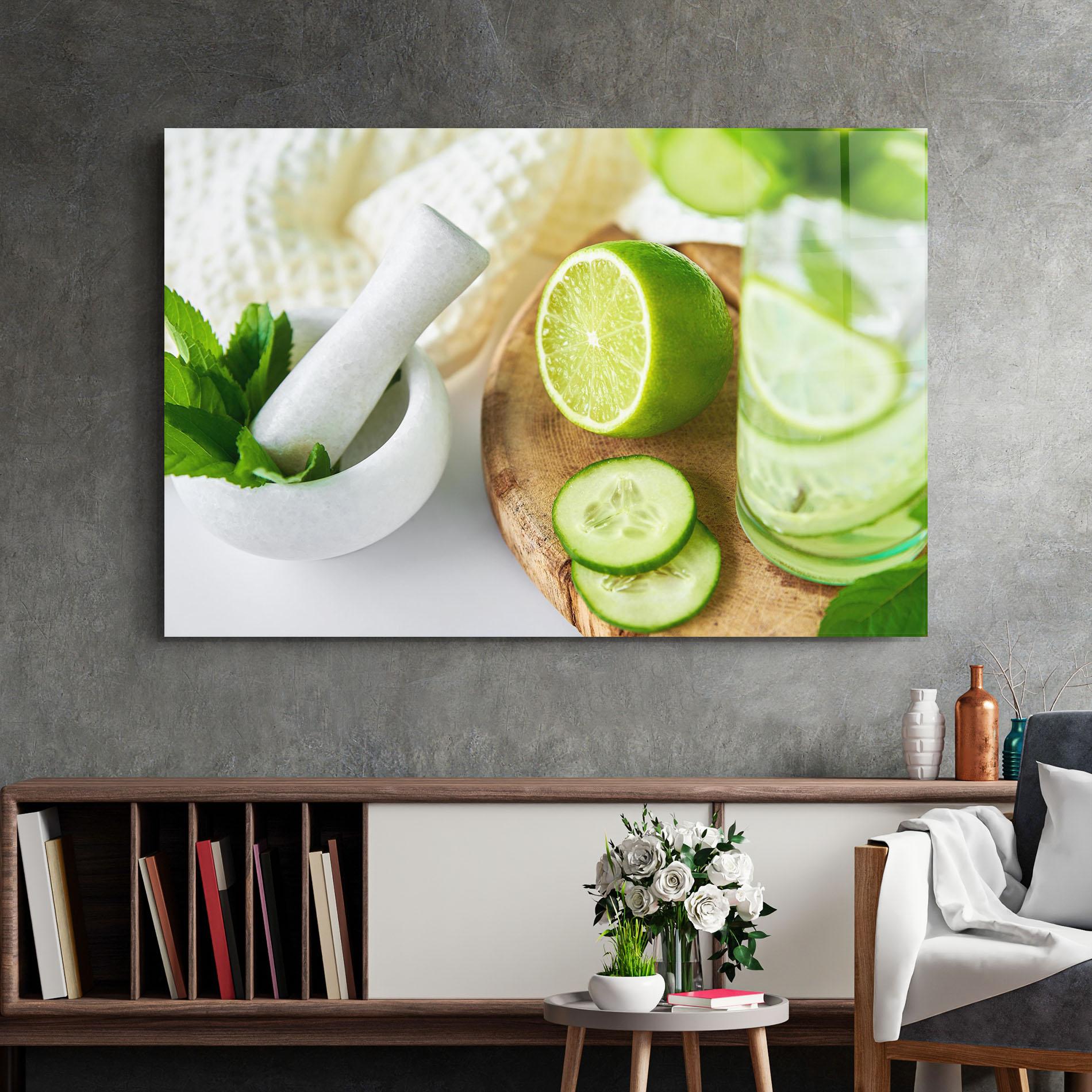 Glasbild Detox Drink Lemonade mockup 2