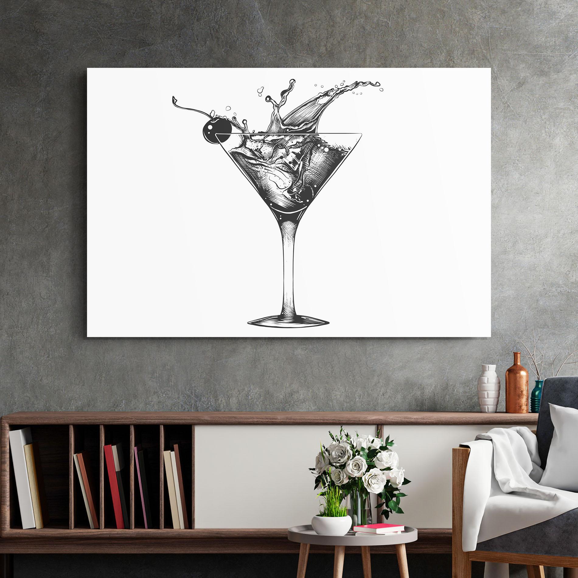 Glasbild Drink Splash mockup 2