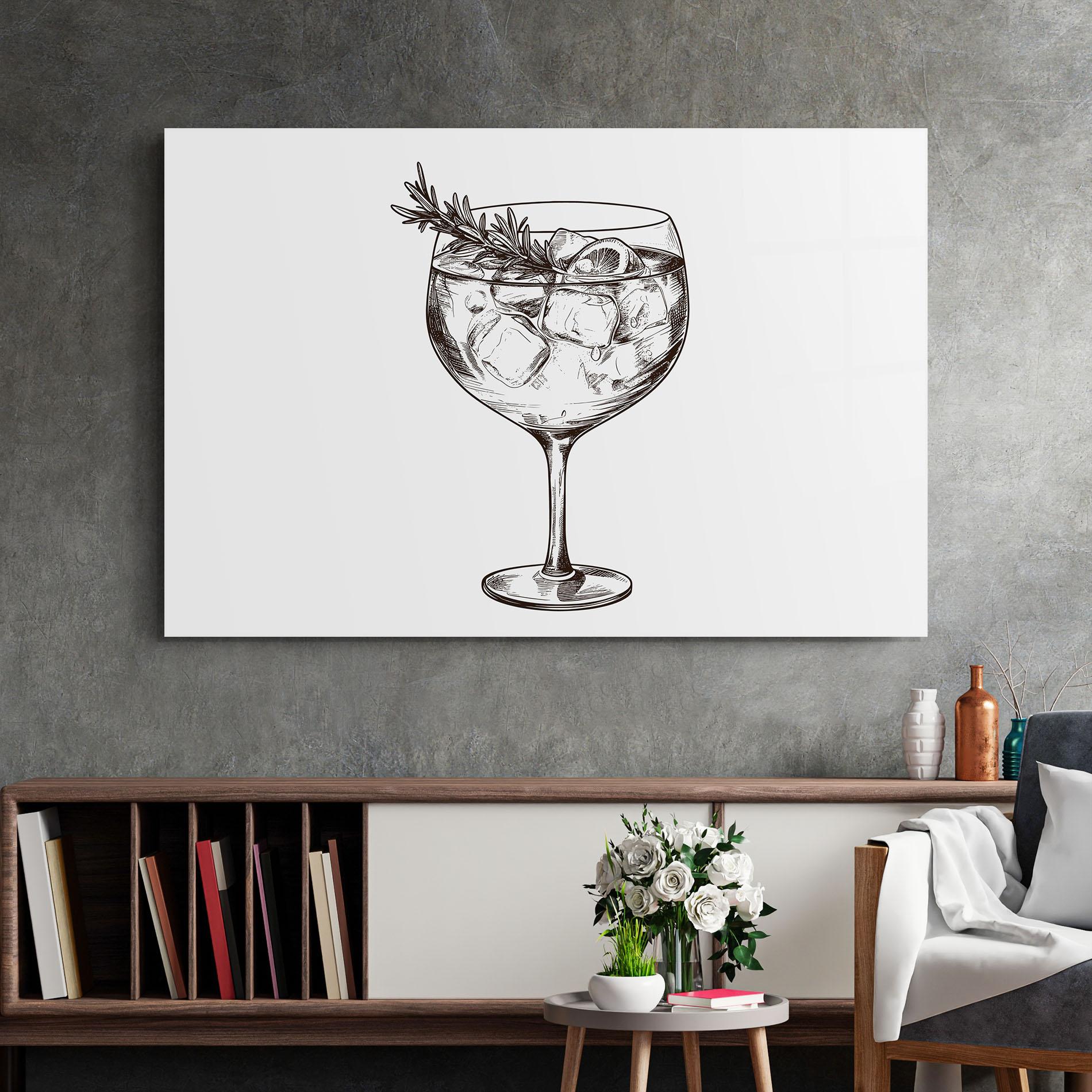 Glasbild Gintonic mockup 2