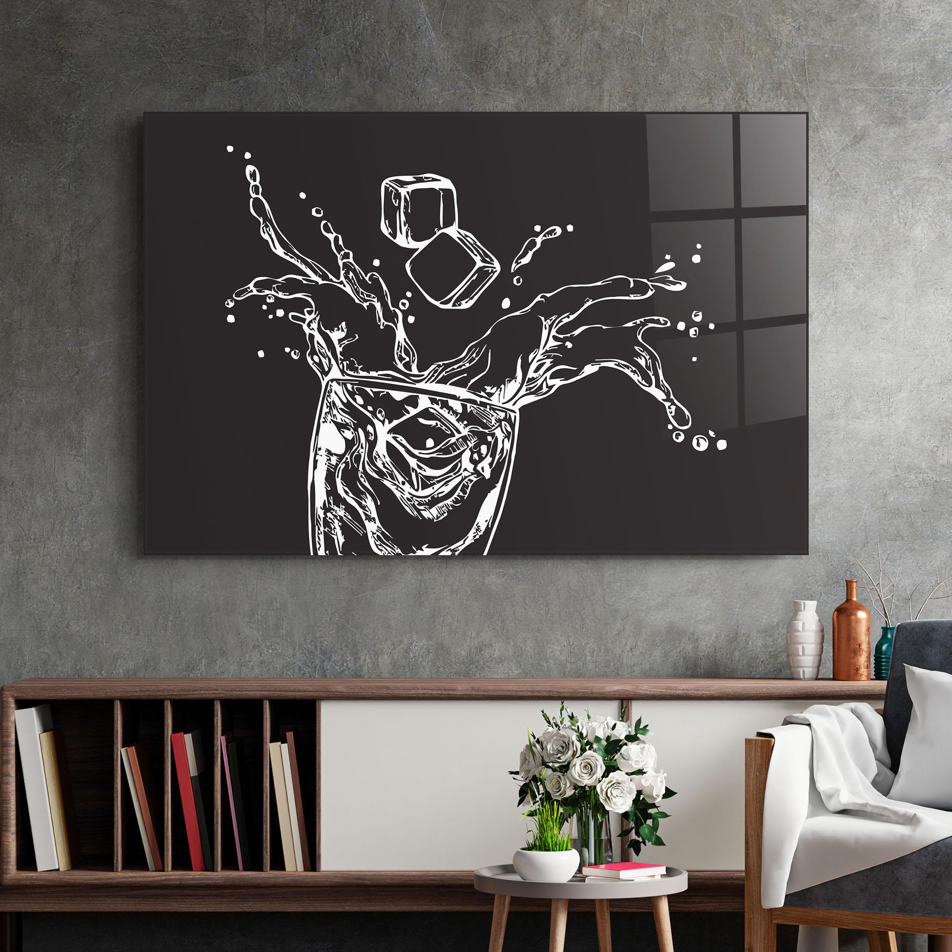 Glasbild Ice Splash Drink mockup 2