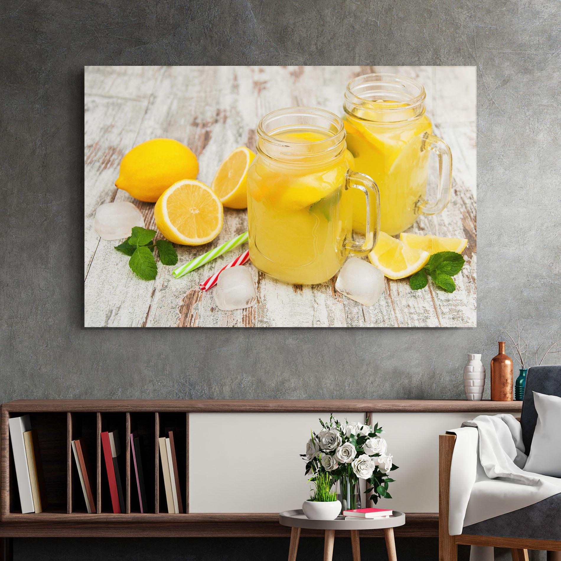 Glasbild Jars With Lemonade mockup 2