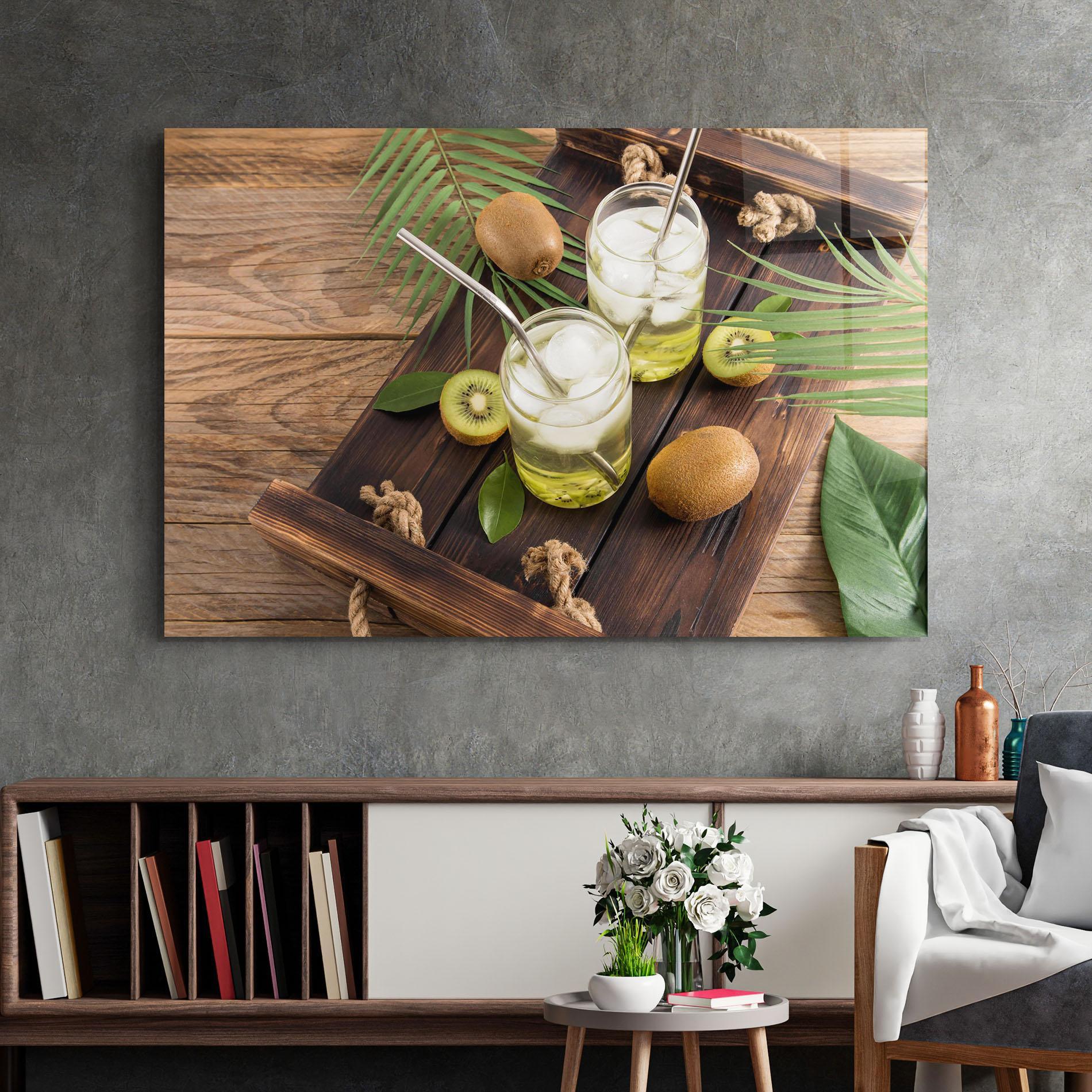 Glasbild Kiwi Drinks mockup 2