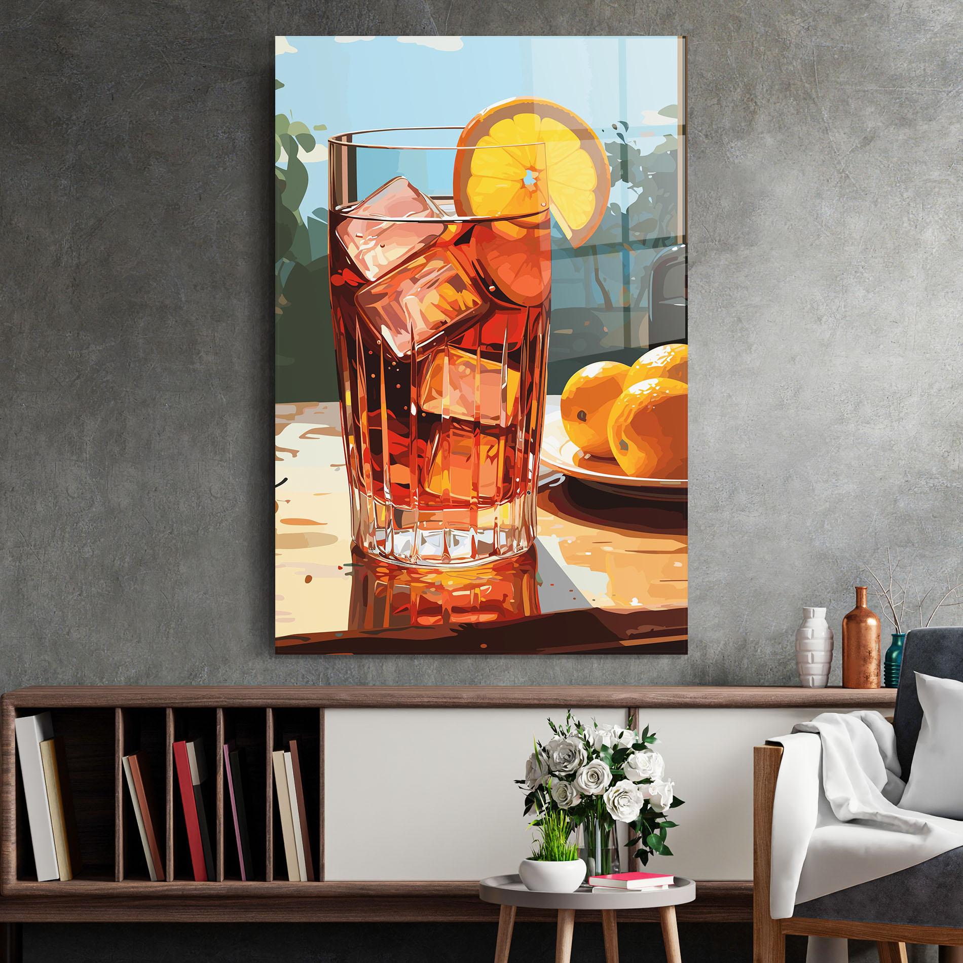 Glasbild Cocktail Art mockup 2