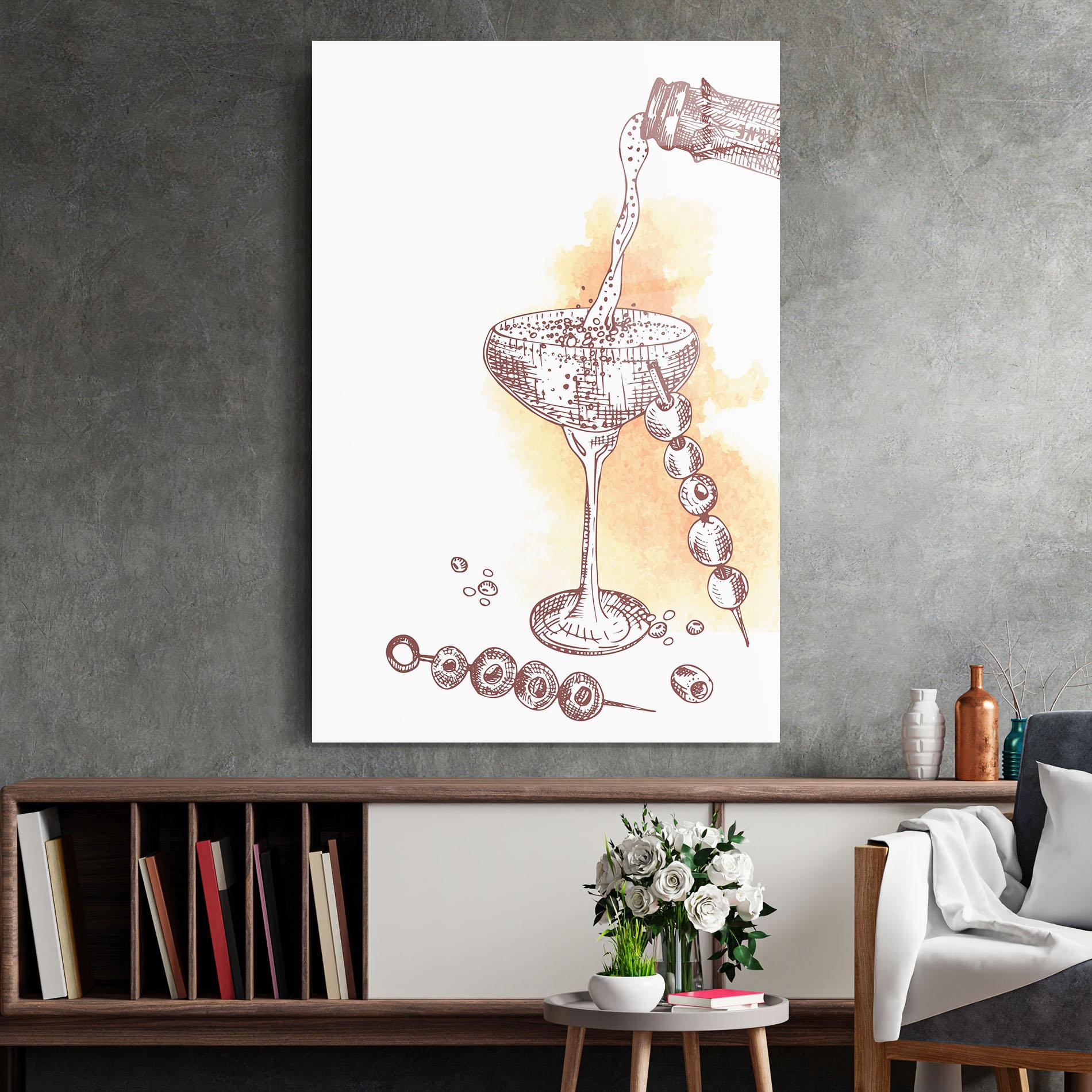 Glasbild Cocktail mockup 2