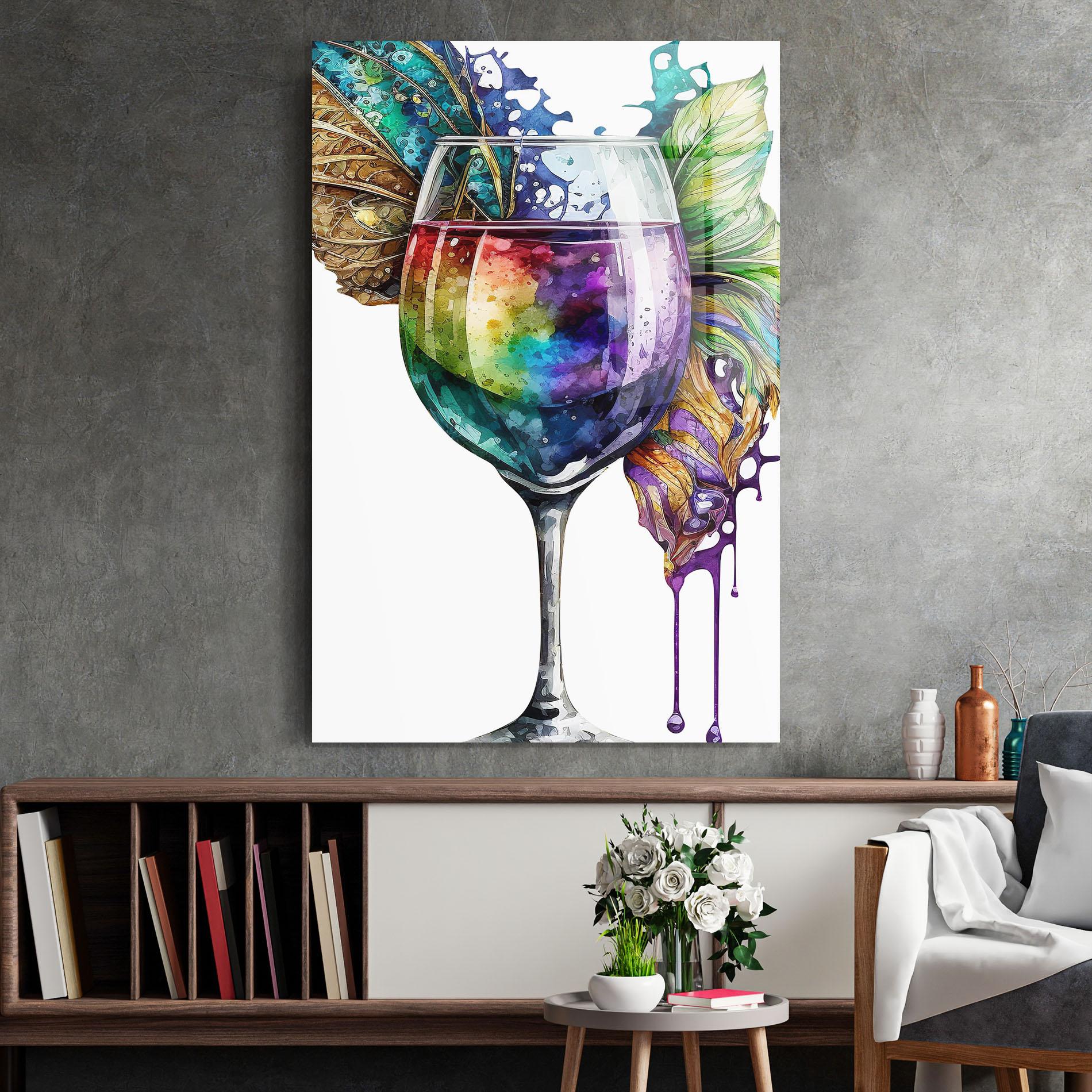 Glasbild Colorful Drink mockup 2