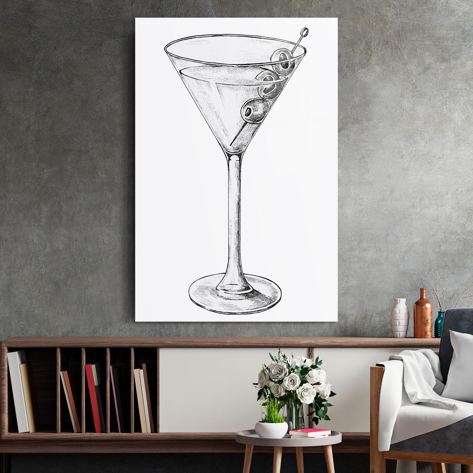 Glasbild Hand Drawn Glass mockup 2