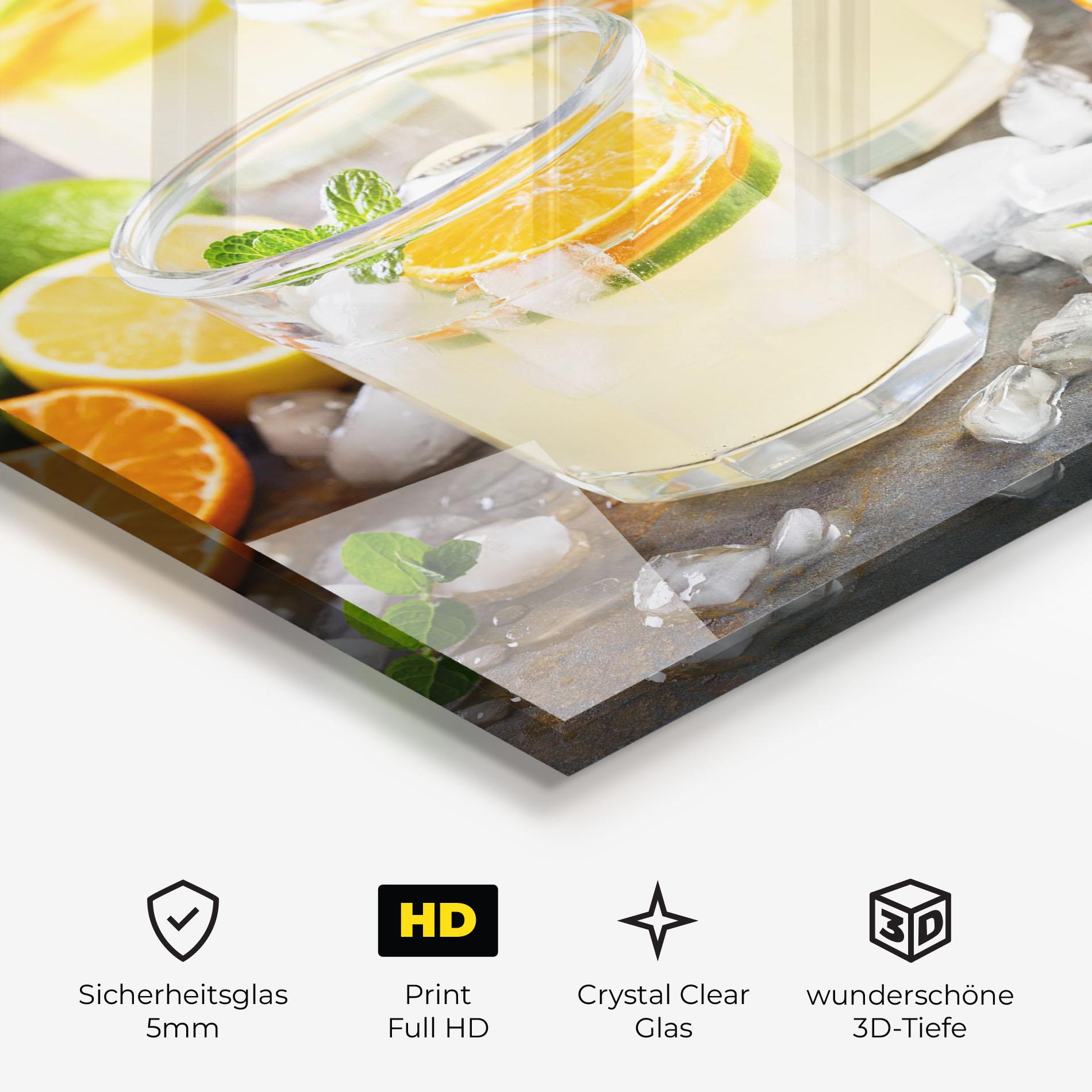 Glasbild Citrus Fruit Lemonade mockup 3