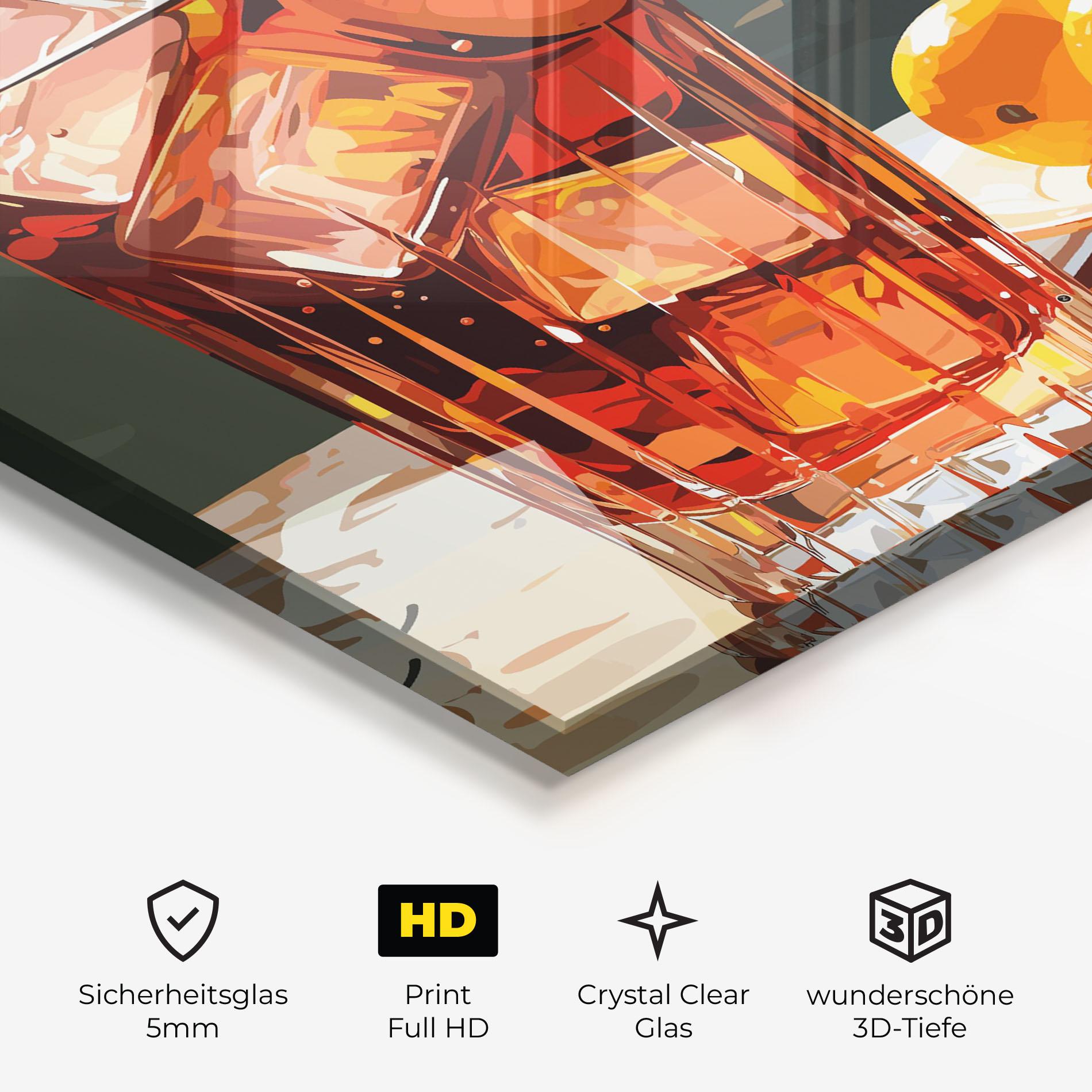 Glasbild Cocktail Art mockup 3