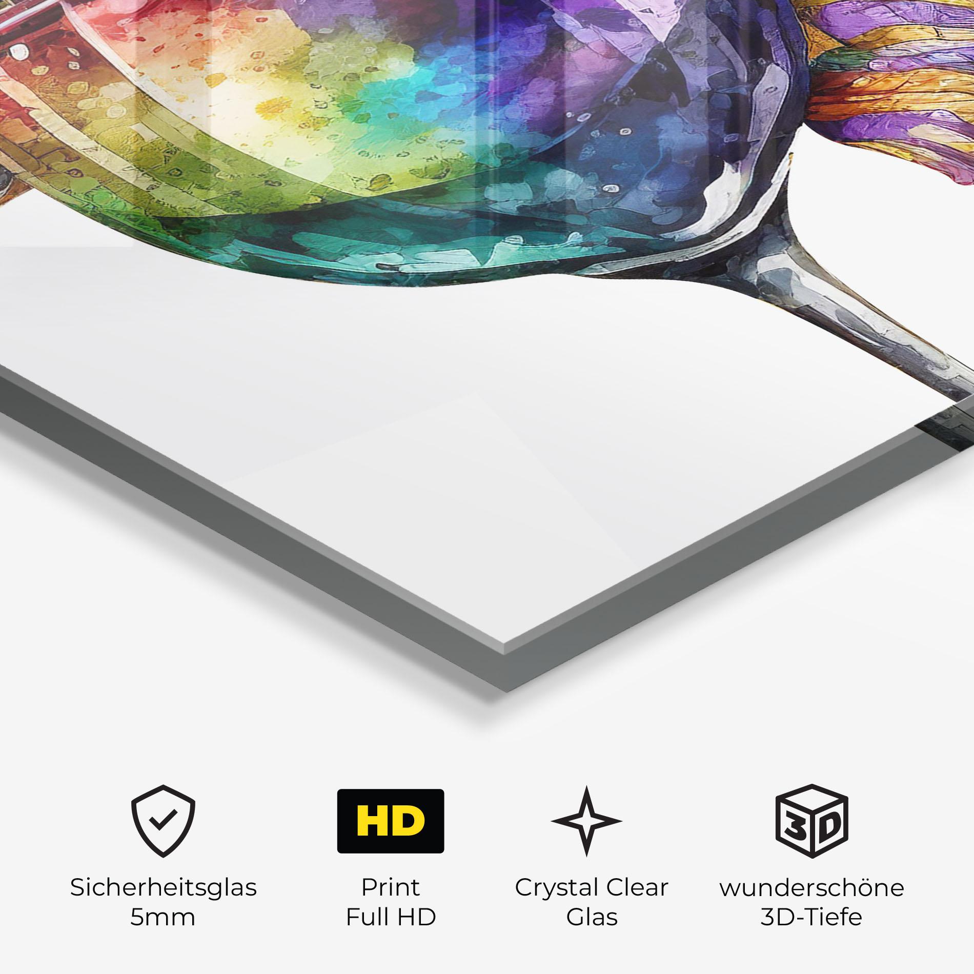 Glasbild Colorful Drink mockup 3