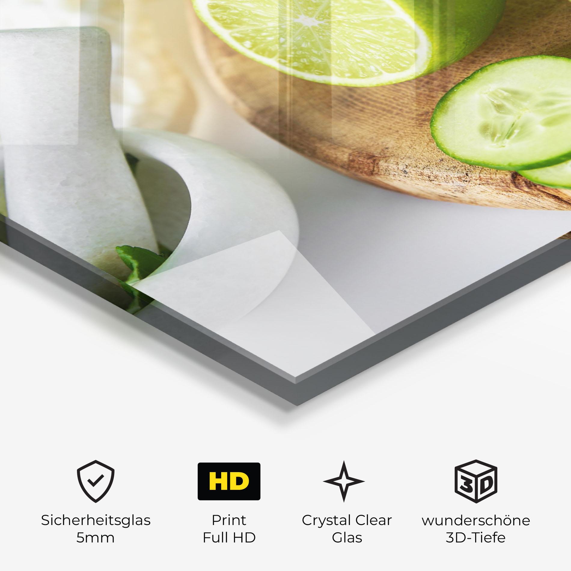 Glasbild Detox Drink Lemonade mockup 3