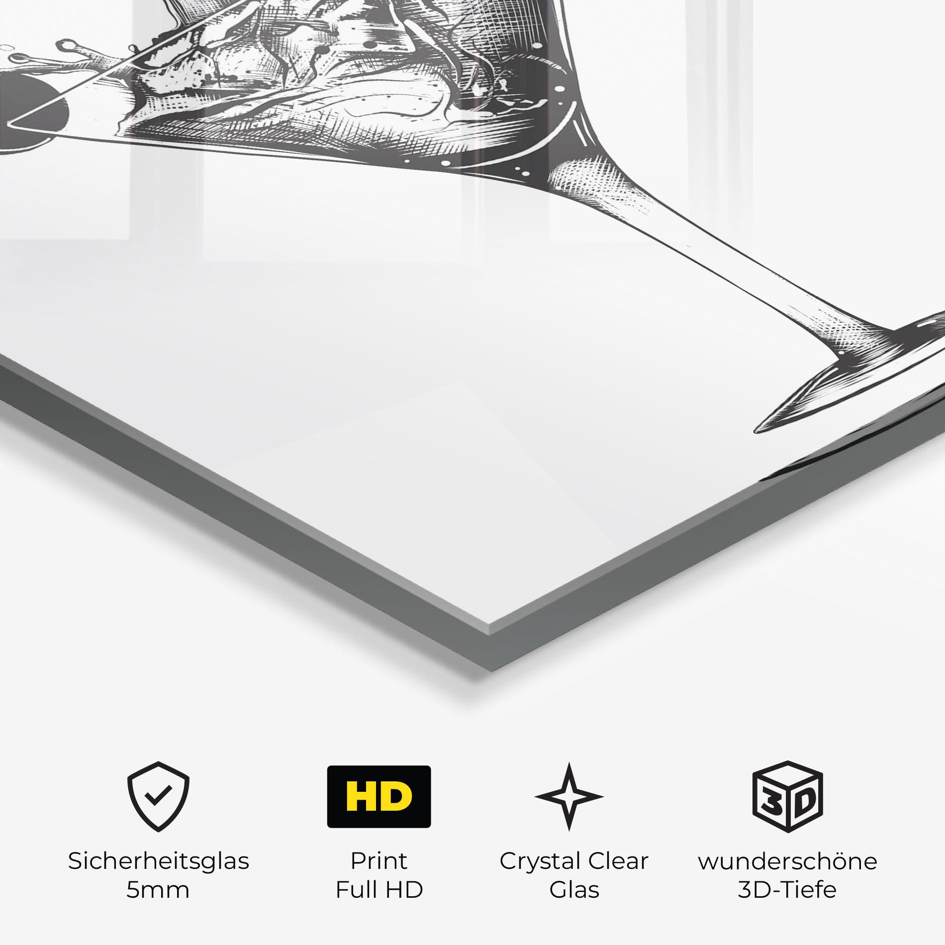 Glasbild Drink Splash mockup 3