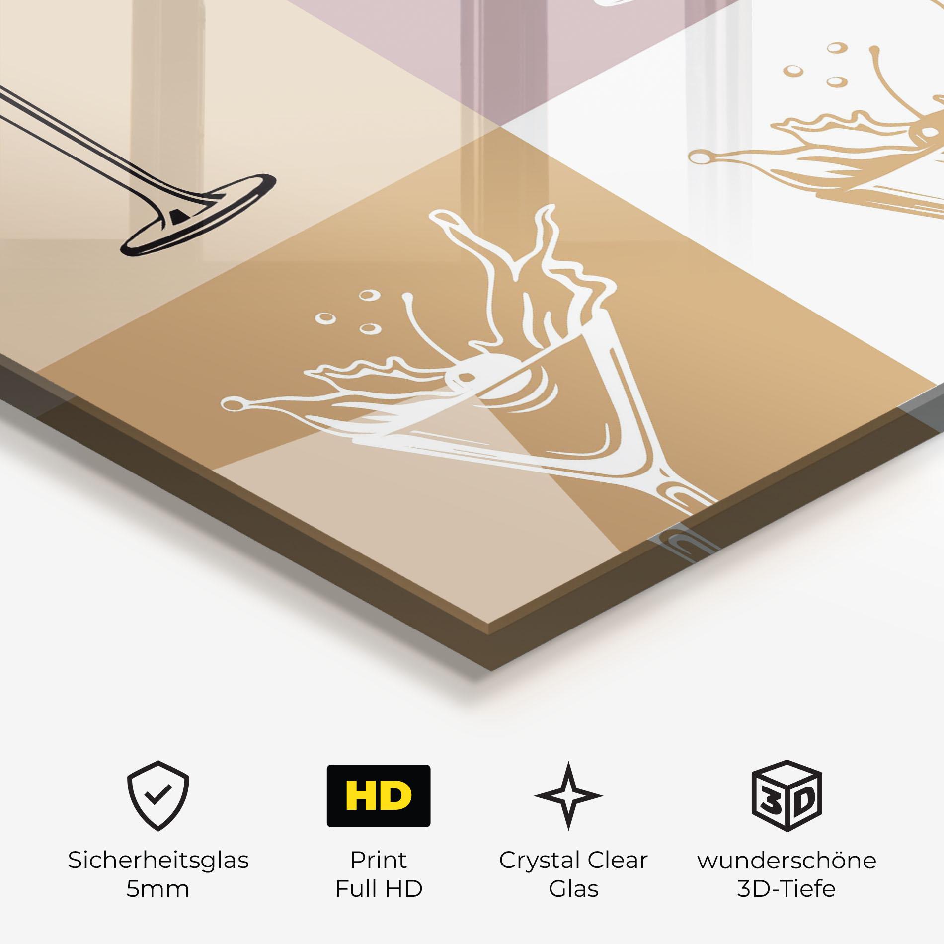 Glasbild Drinks Mix mockup 3