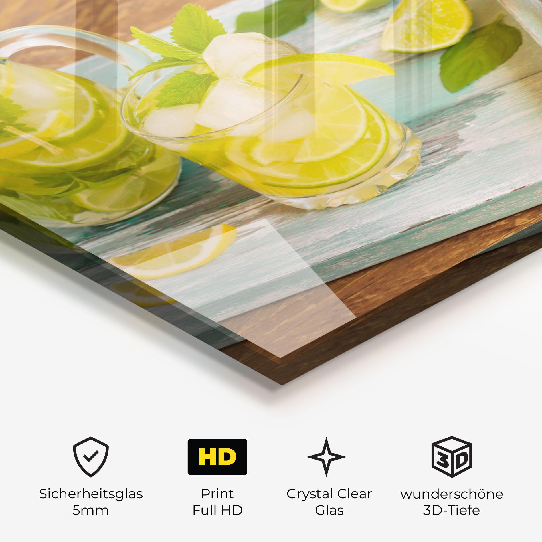 Glasbild Fresh Cold Lemonade mockup 3