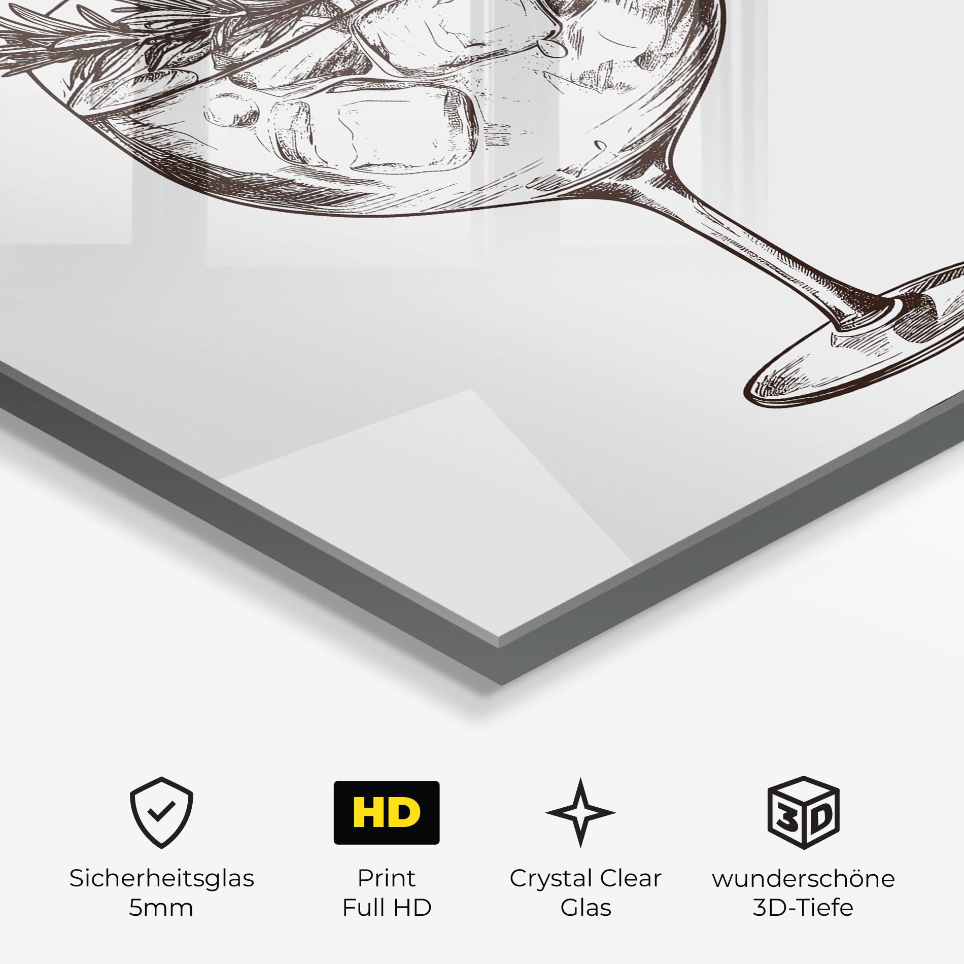 Glasbild Gintonic mockup 3