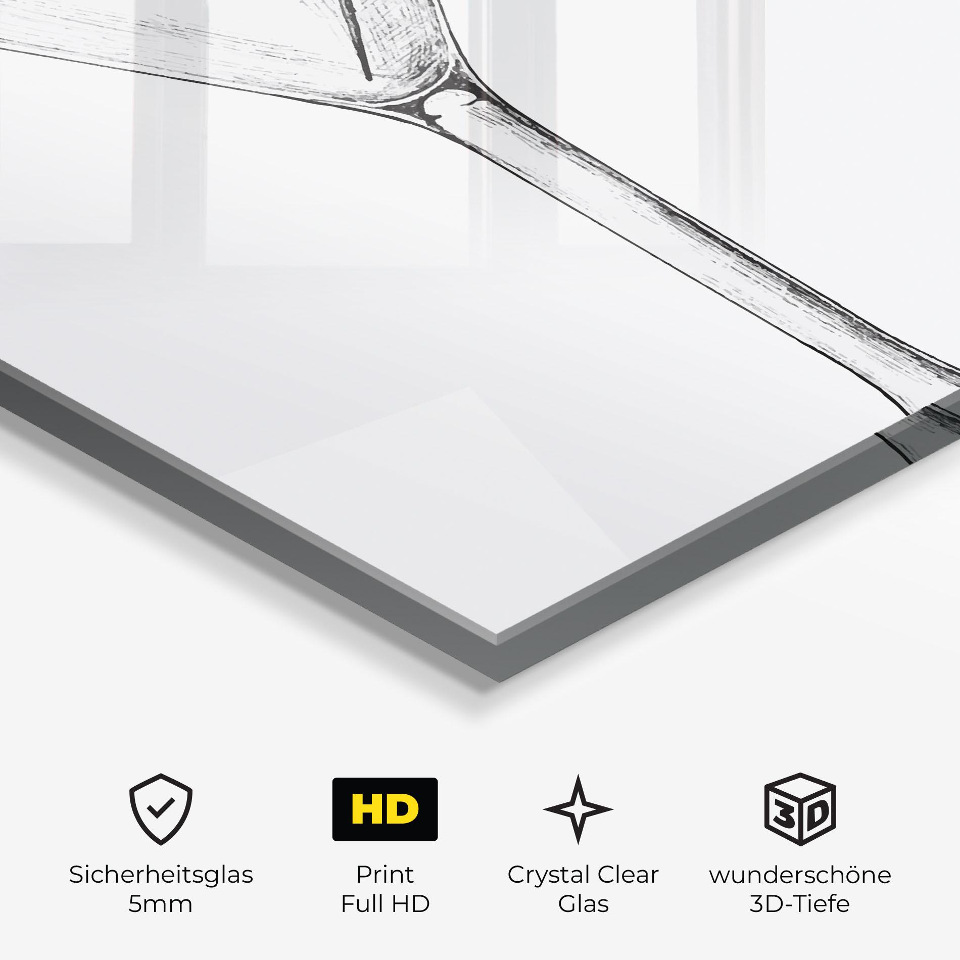 Glasbild Hand Drawn Glass mockup 3