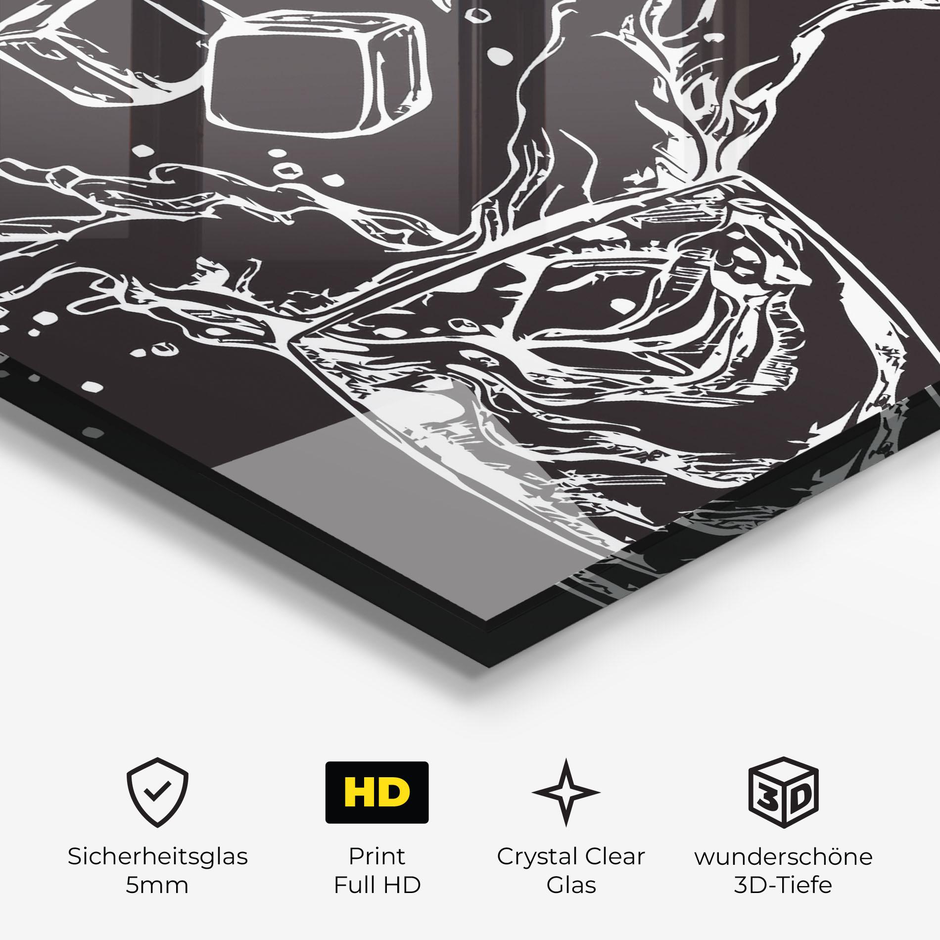 Glasbild Ice Splash Drink mockup 3