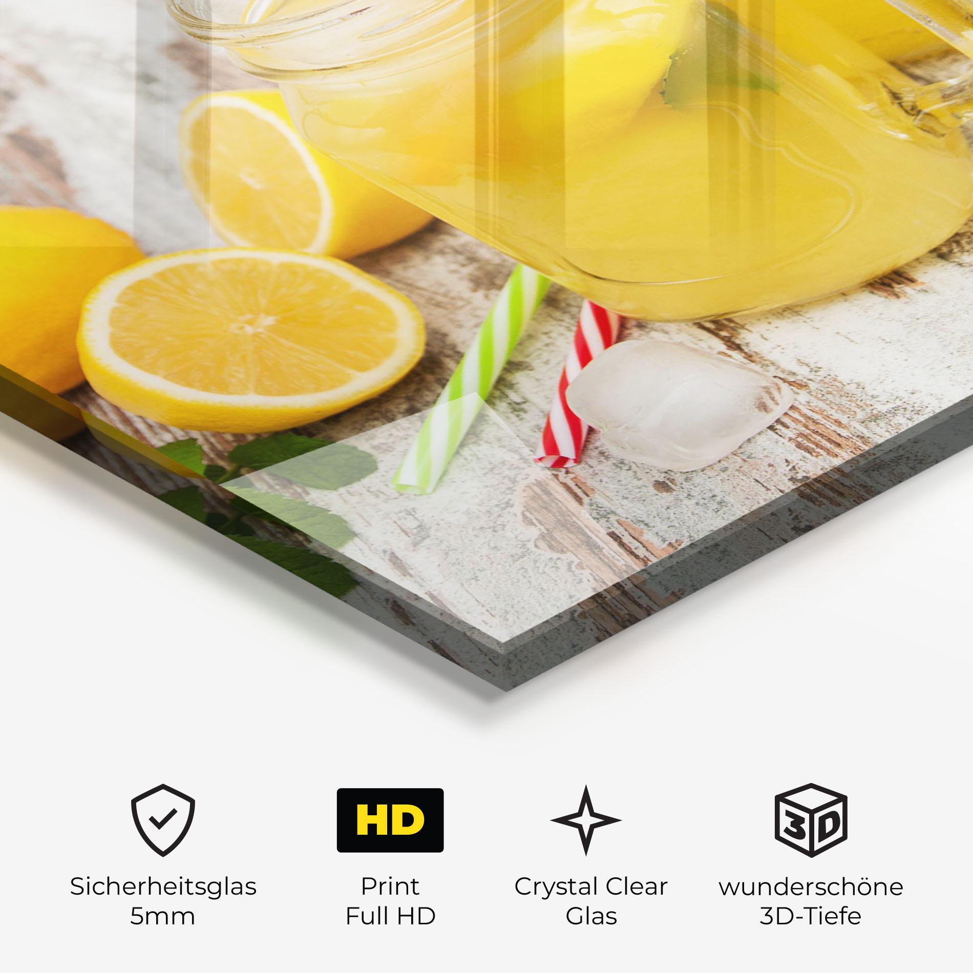 Glasbild Jars With Lemonade mockup 3