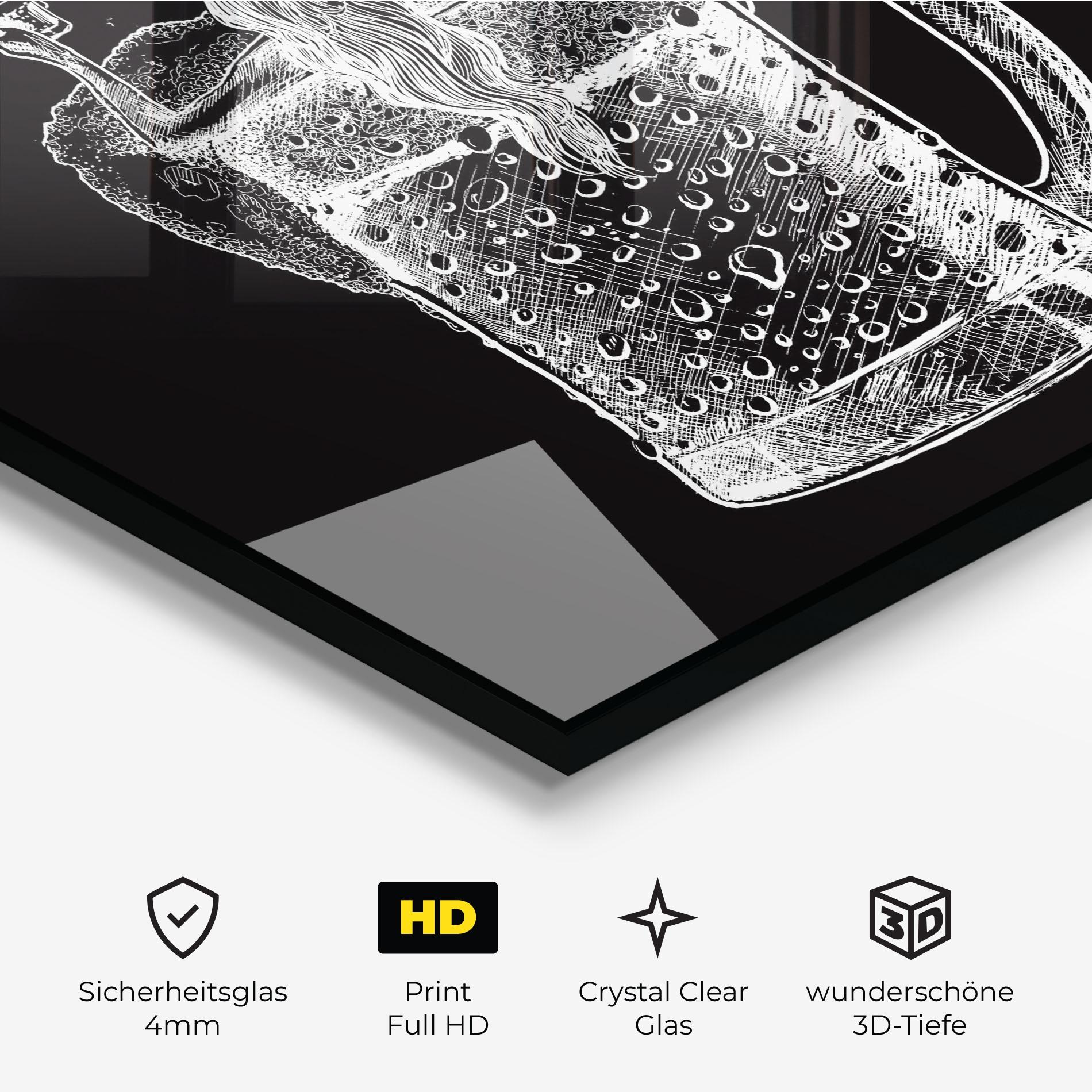 Glasbild Beer Woman mockup 3