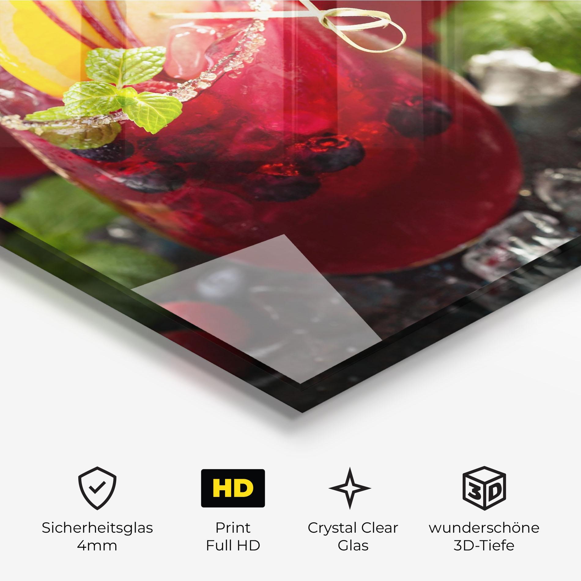 Glasbild Berry Drink mockup 3