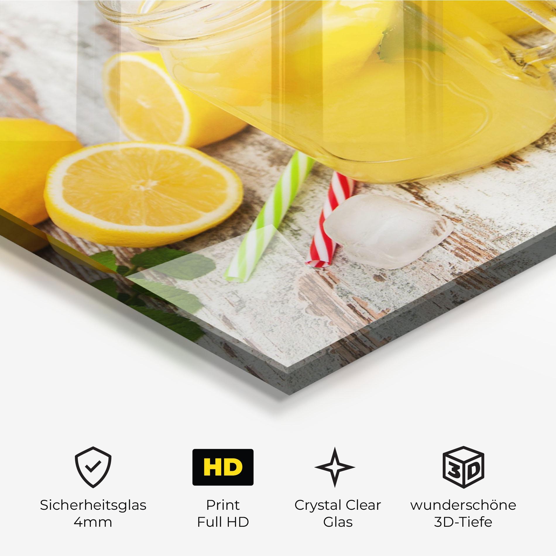 Glasbild Jars With Lemonade mockup 3
