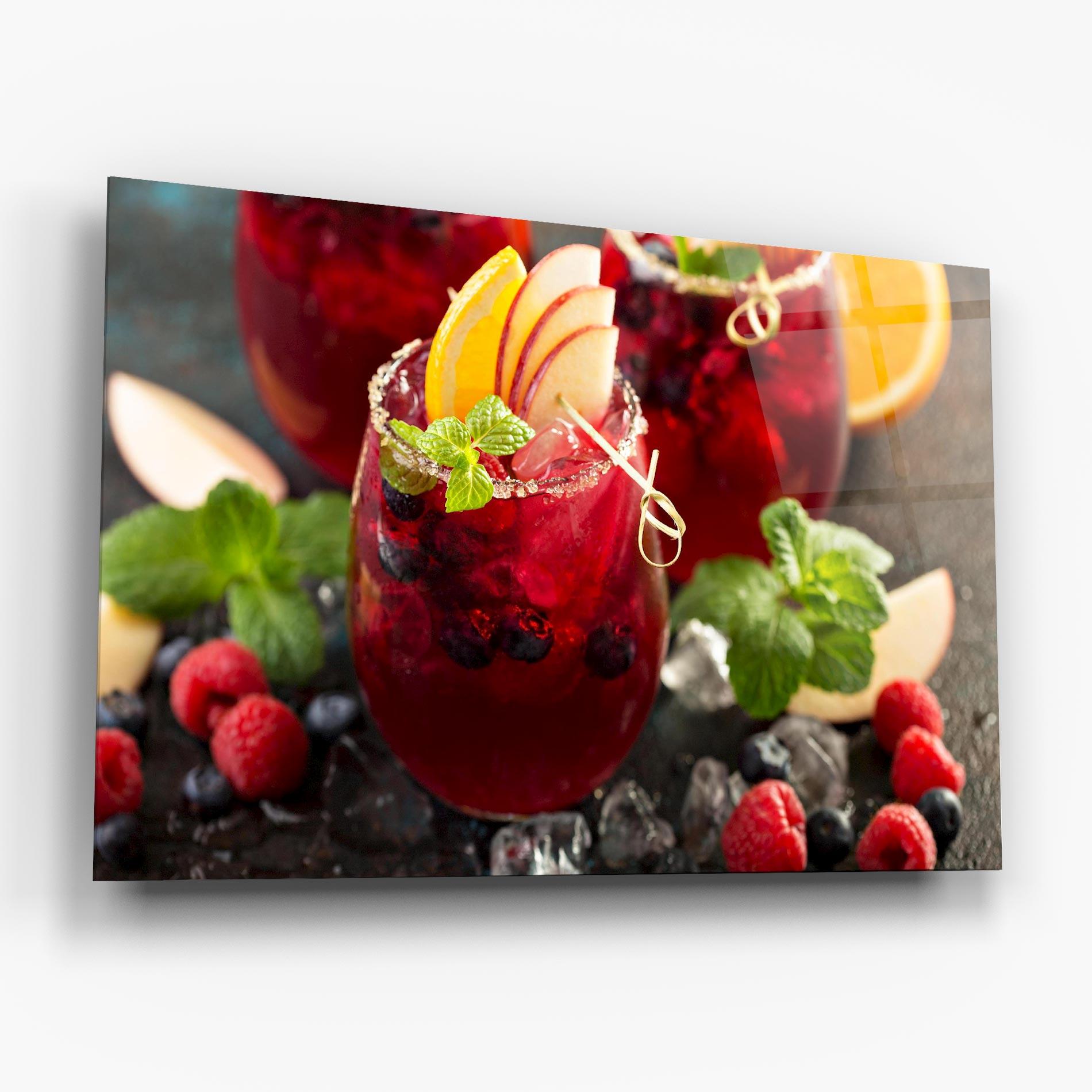 Glasbild Berry Drink mockup 6
