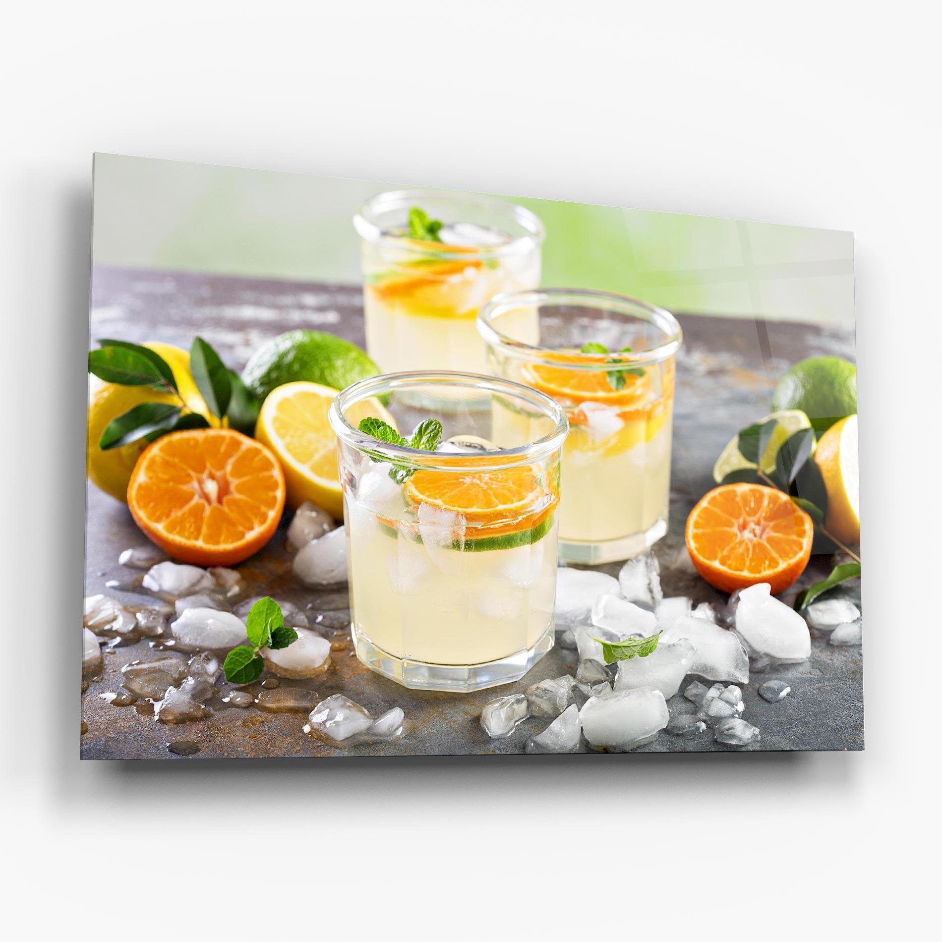 Glasbild Citrus Fruit Lemonade mockup 6