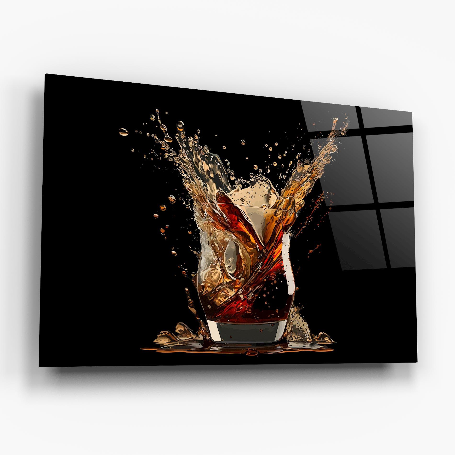 Glasbild Cola Splash mockup 6