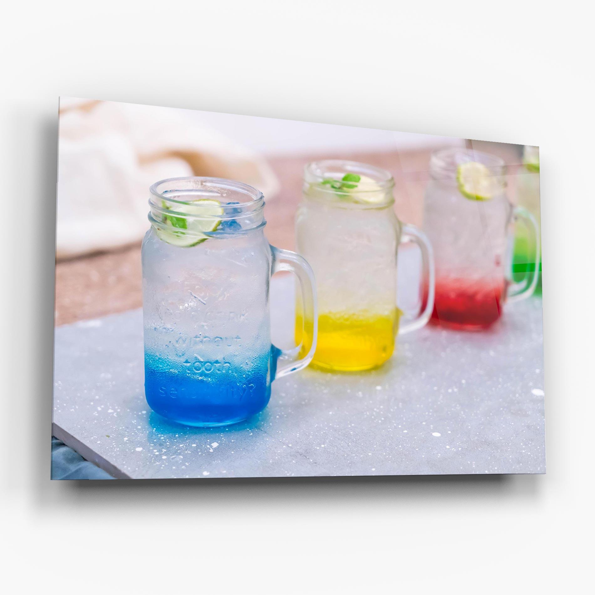 Glasbild Colorful Italian Soda mockup 6