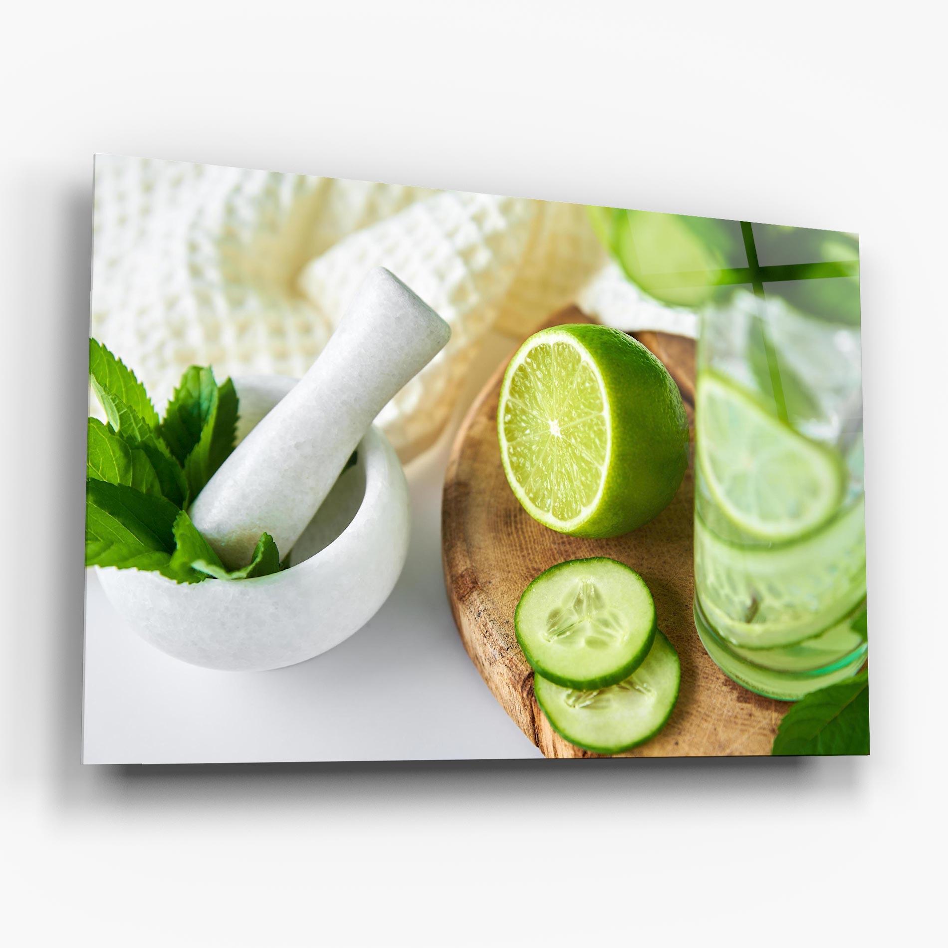 Glasbild Detox Drink Lemonade mockup 6