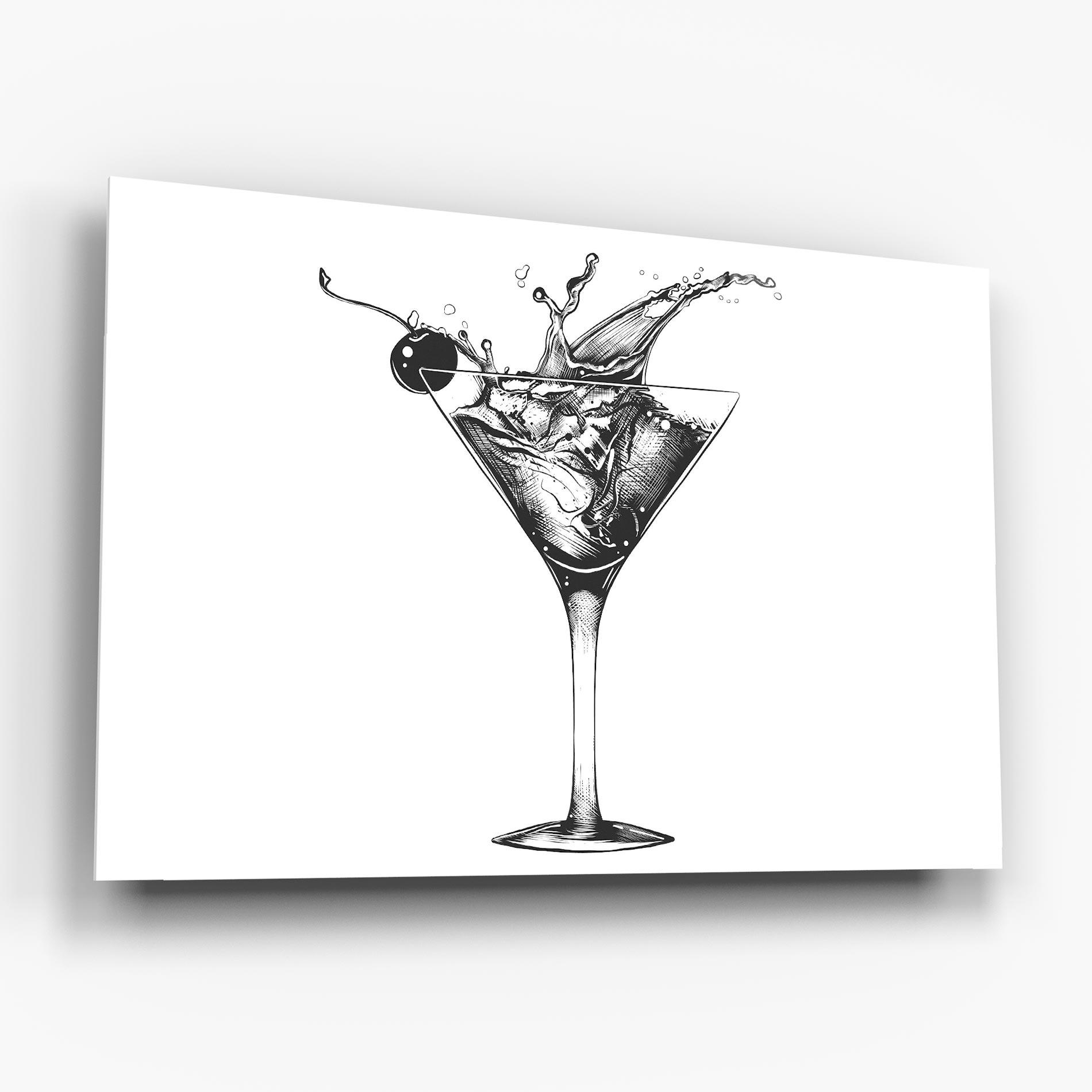 Glasbild Drink Splash mockup 6