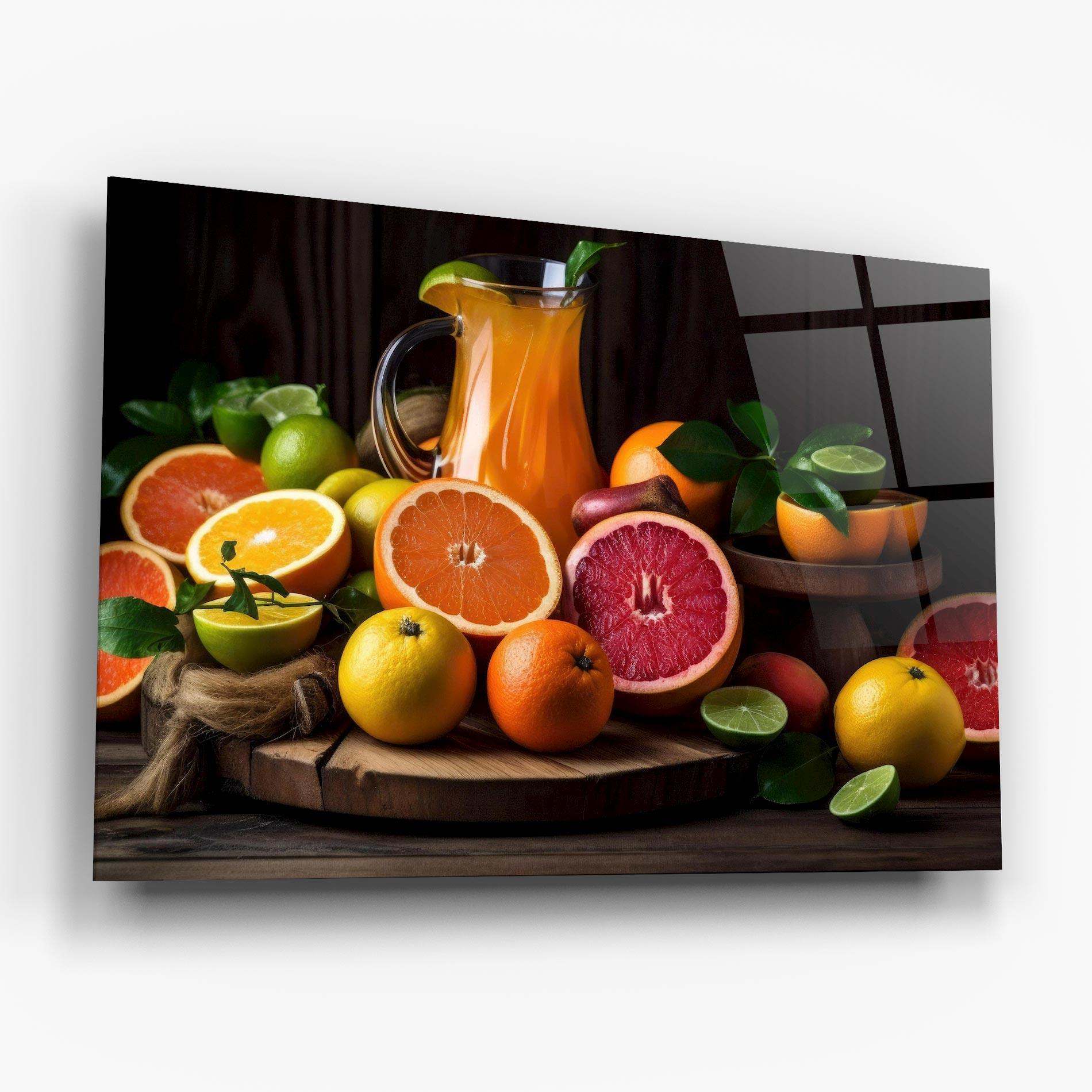 Glasbild Glass Of Orange Juice mockup 6
