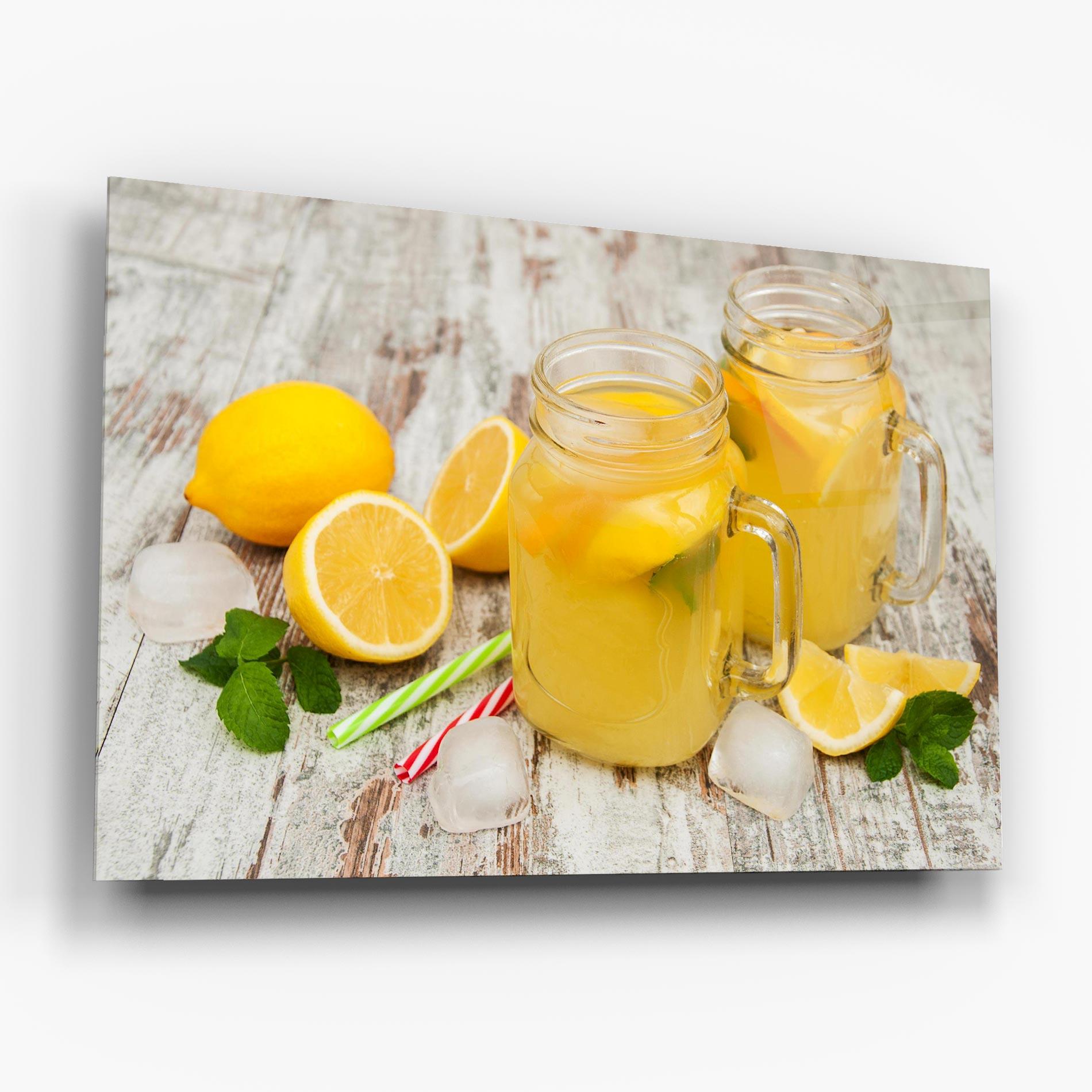 Glasbild Jars With Lemonade mockup 6