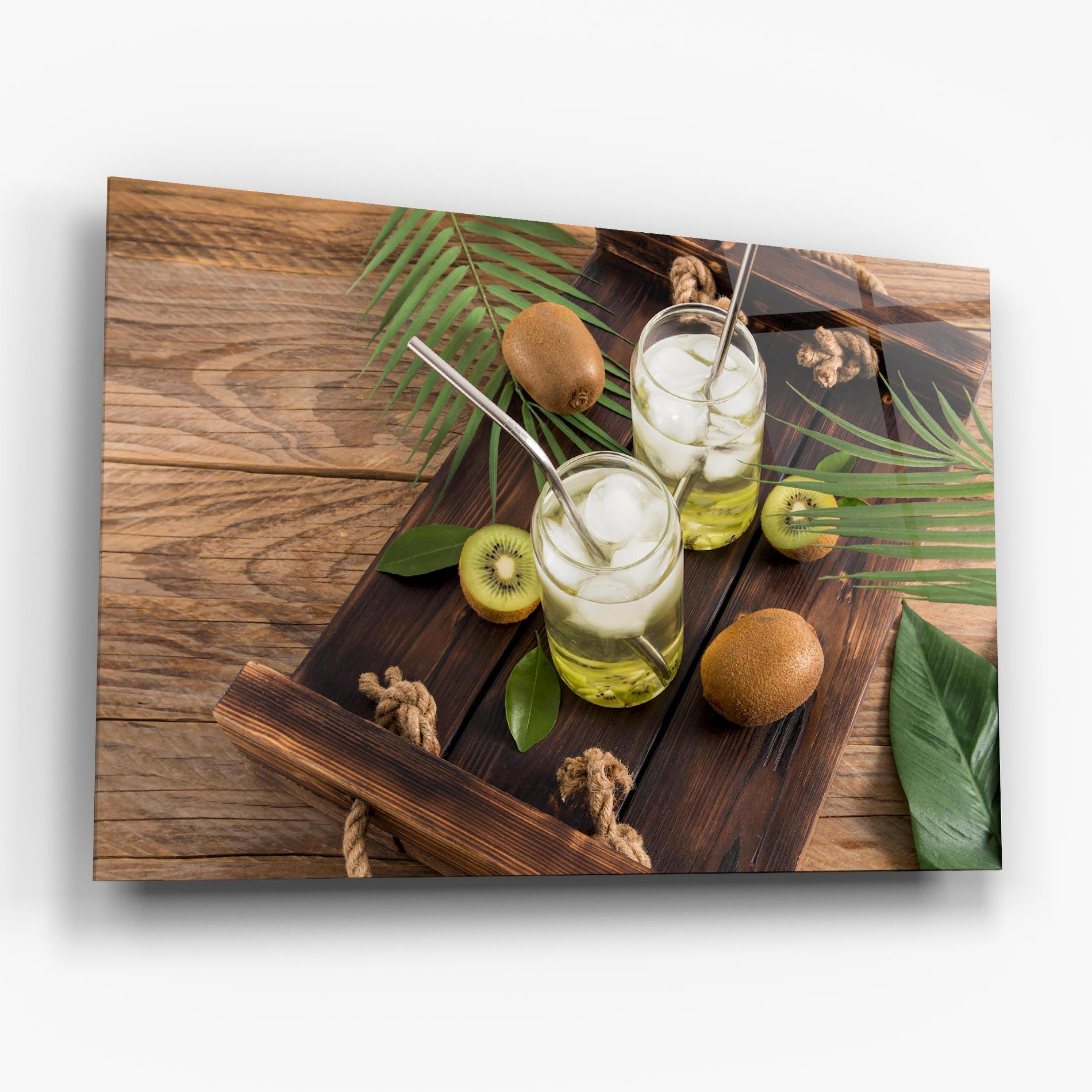 Glasbild Kiwi Drinks mockup 6