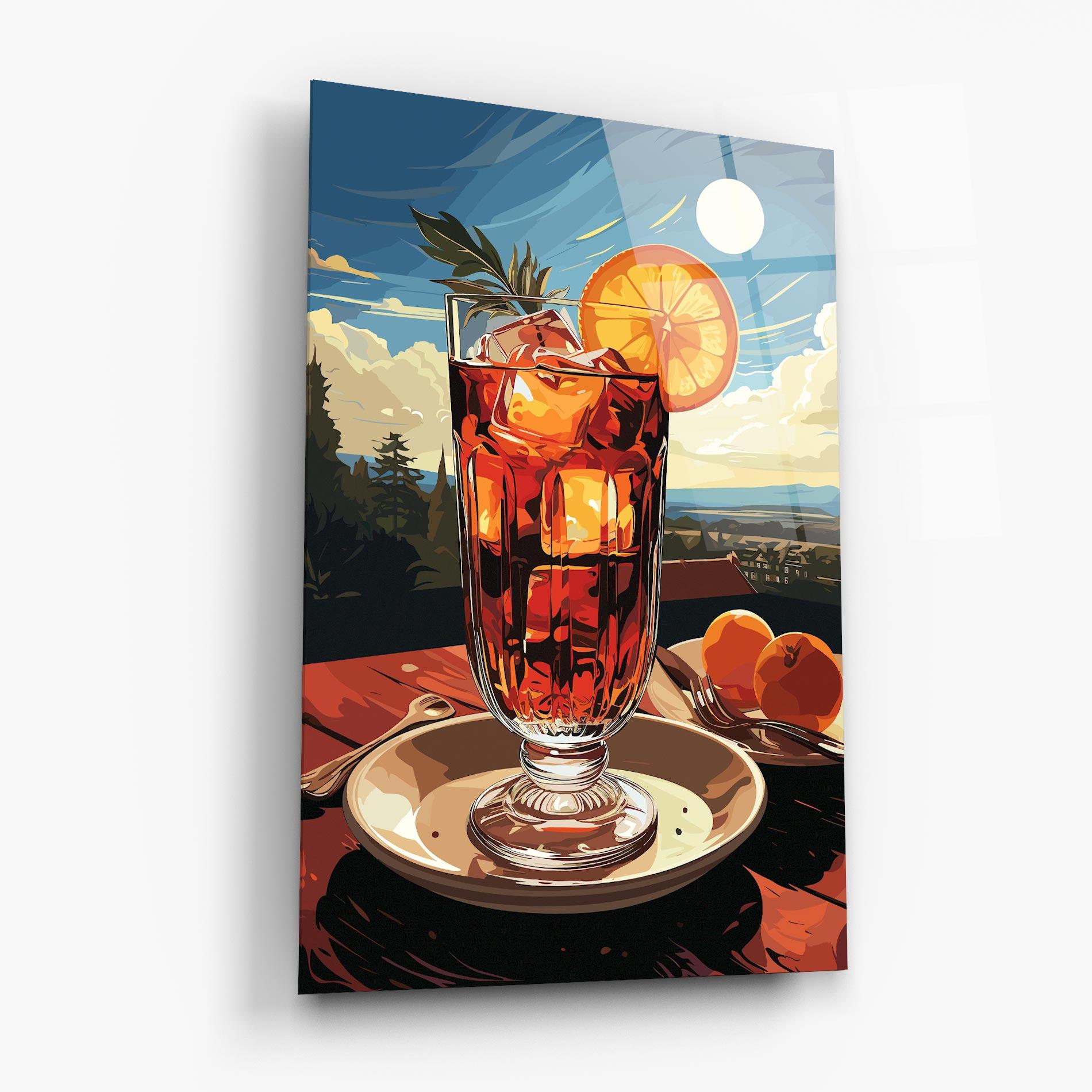 Glasbild Cocktail Orange mockup 6