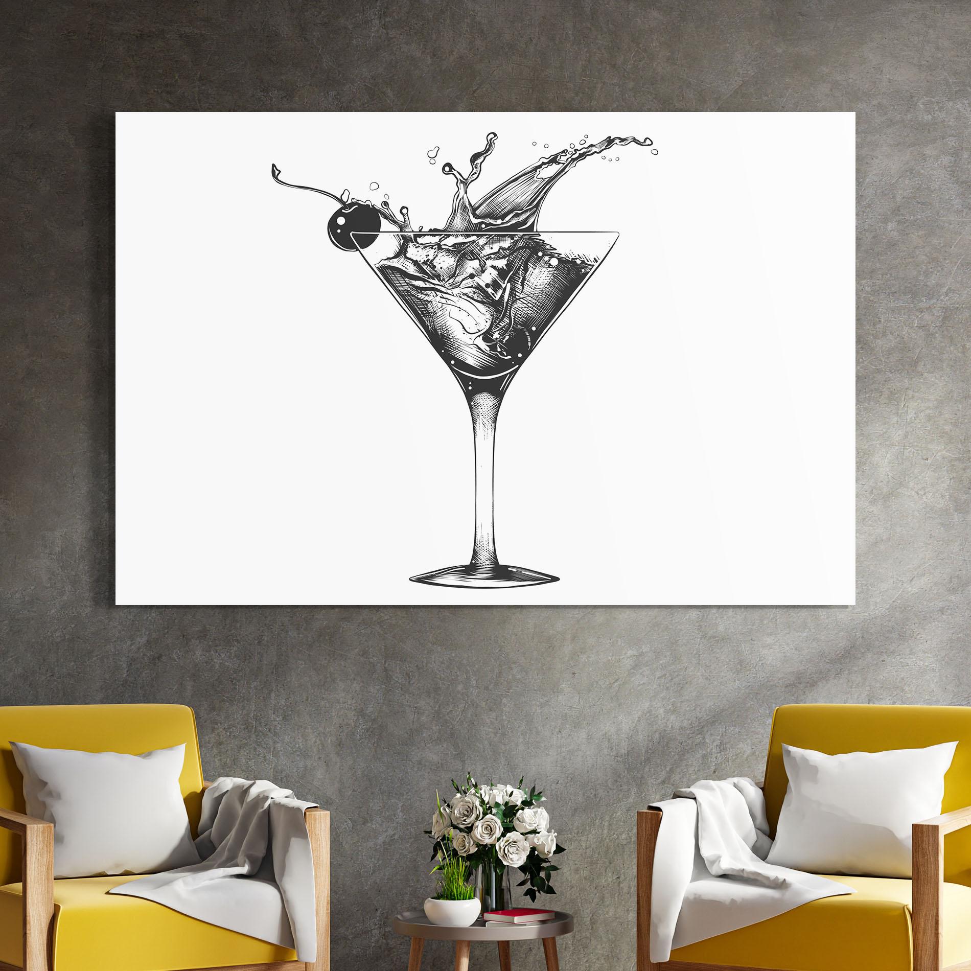 Glasbild Drink Splash mockup 4