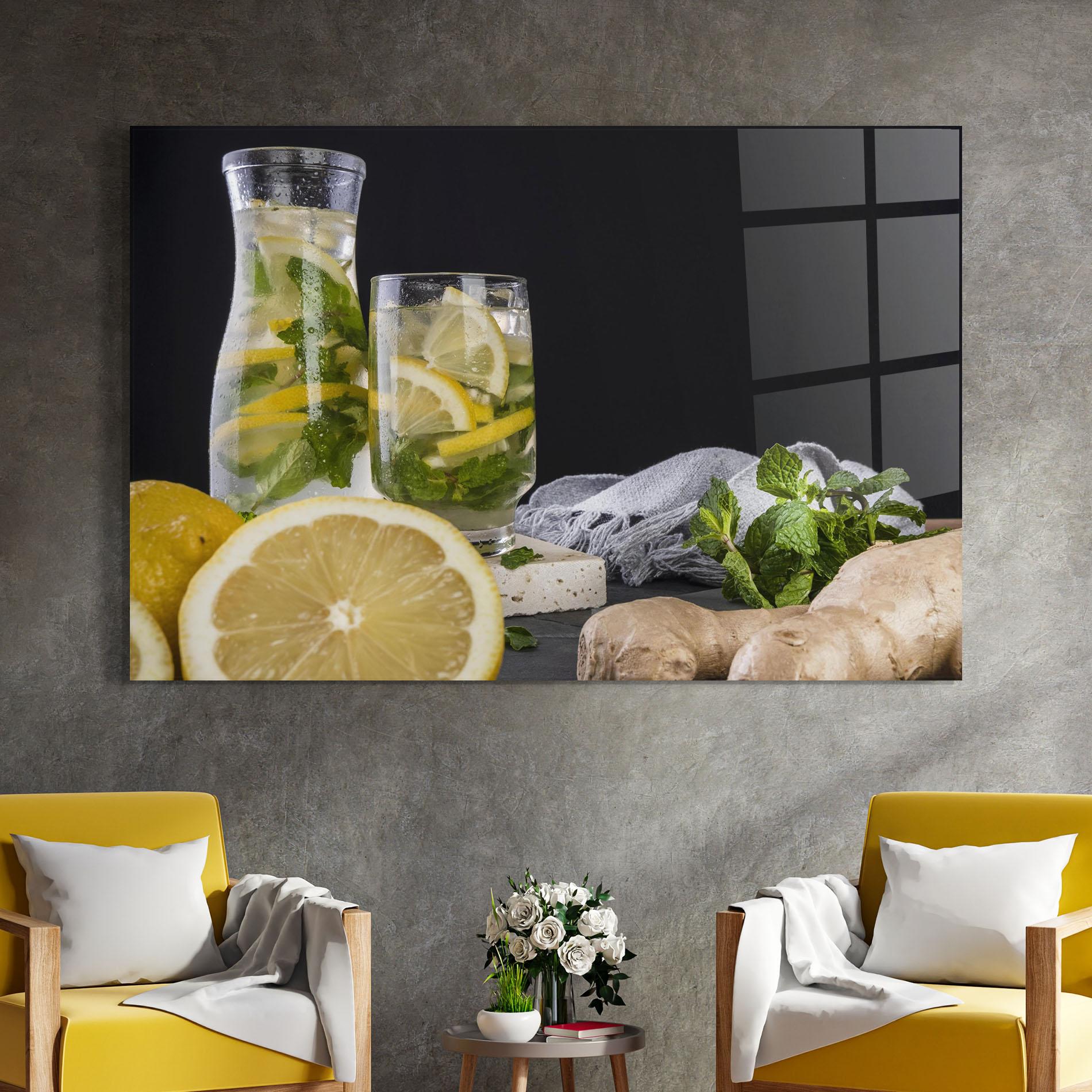 Glasbild Ginger Lemonade mockup 4