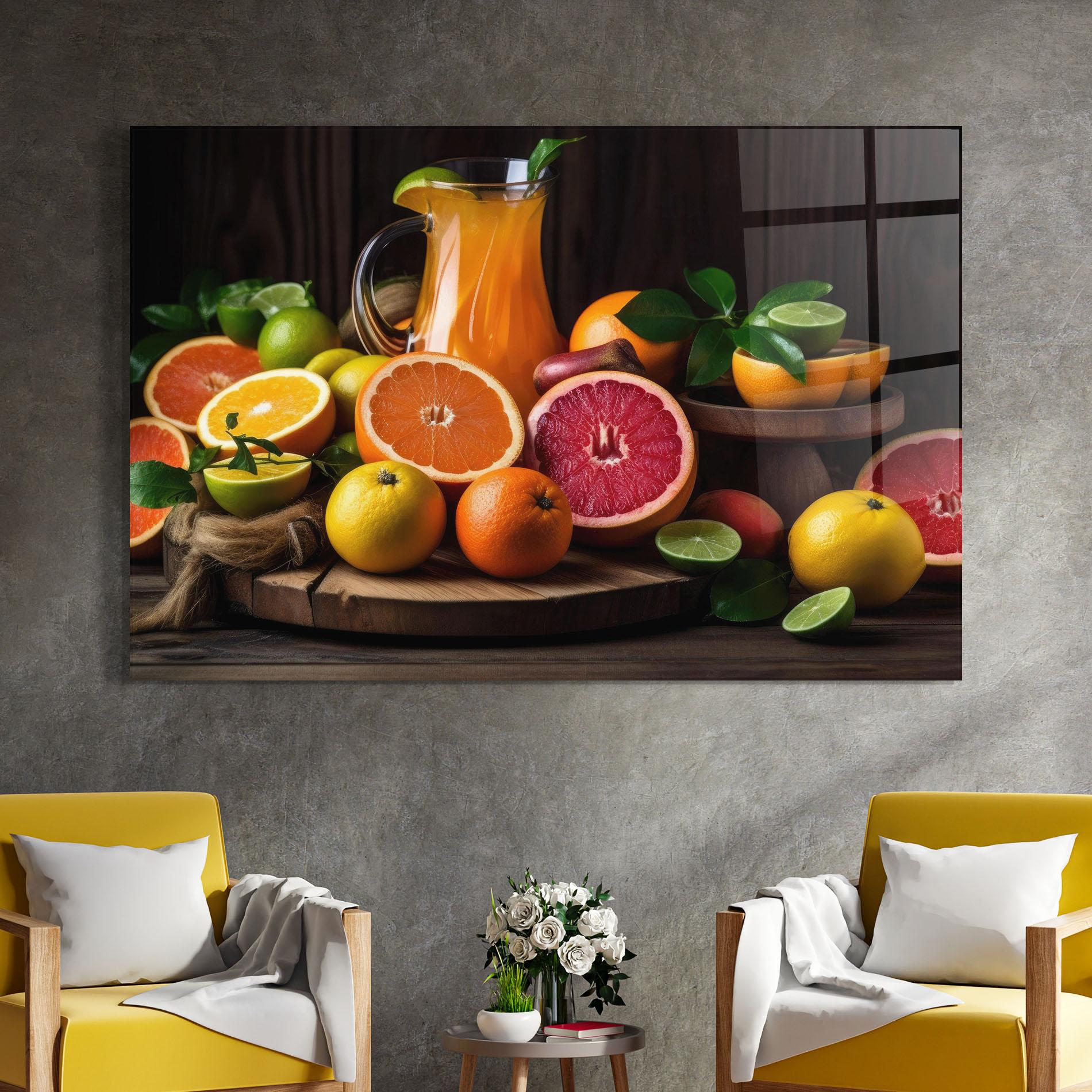 Glasbild Glass Of Orange Juice mockup 4