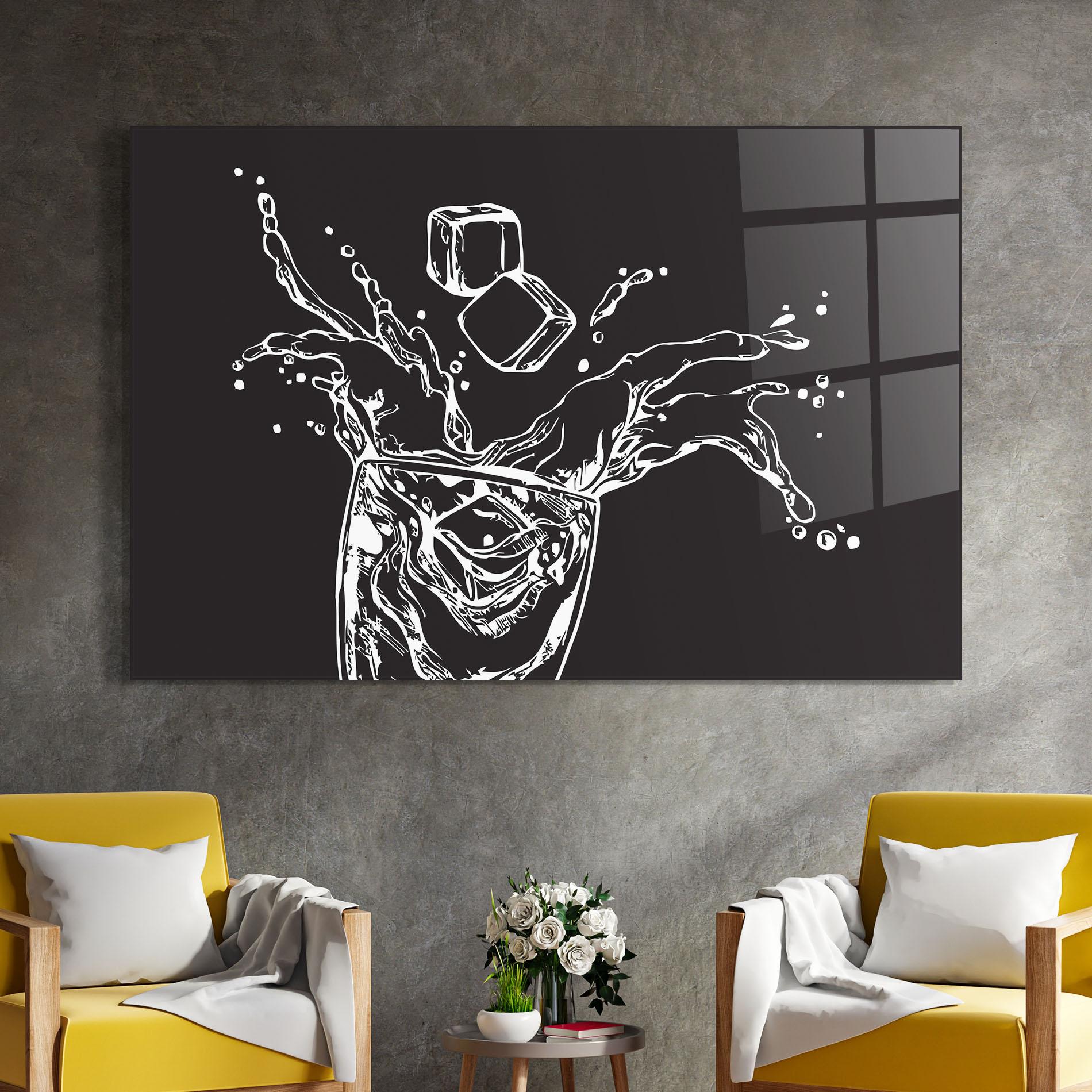 Glasbild Ice Splash Drink mockup 4