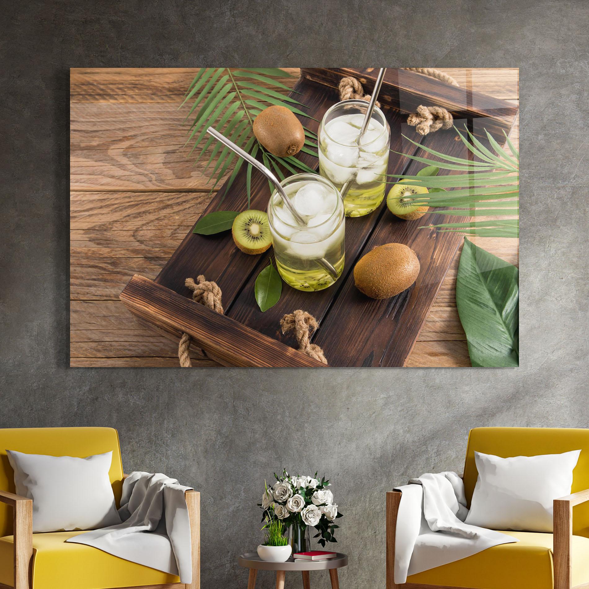 Glasbild Kiwi Drinks mockup 4